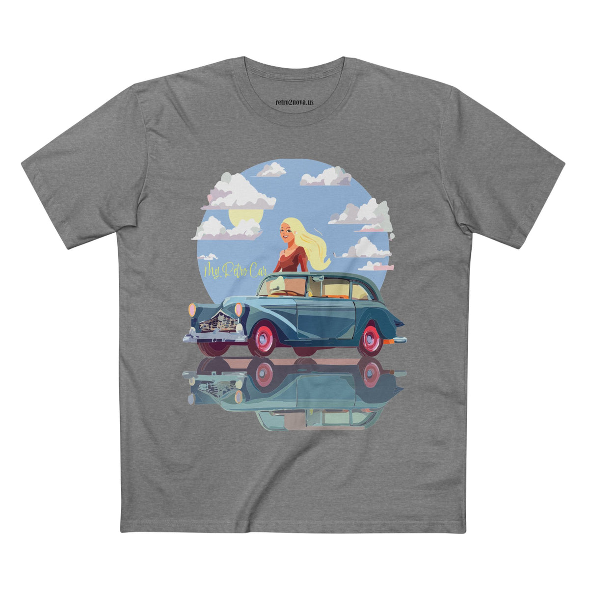 Retro Car Vintage Graphic Tee Staple Unisex 100 Cotton Tee Shirt - RC-12