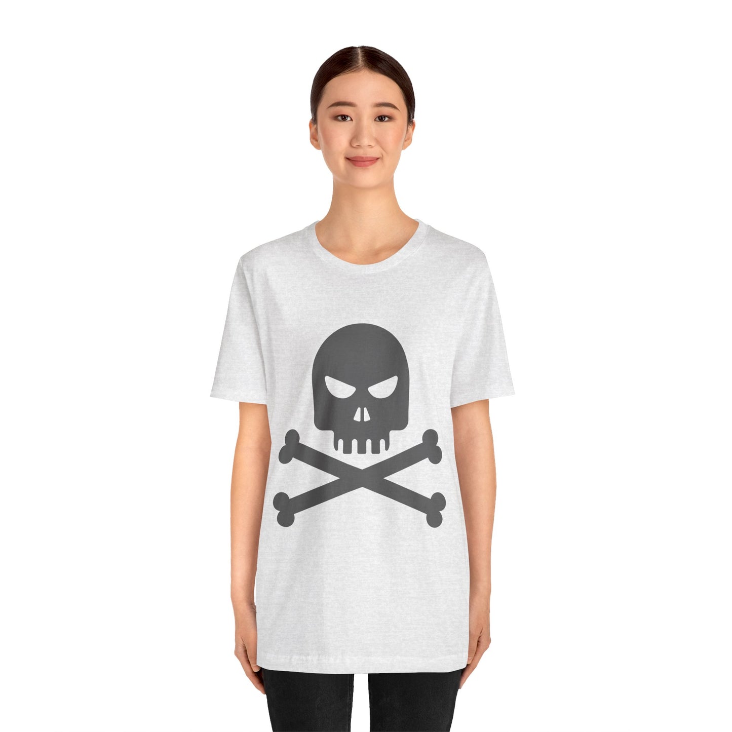 Unisex-T-Shirt aus Baumwolle mit Totenkopf