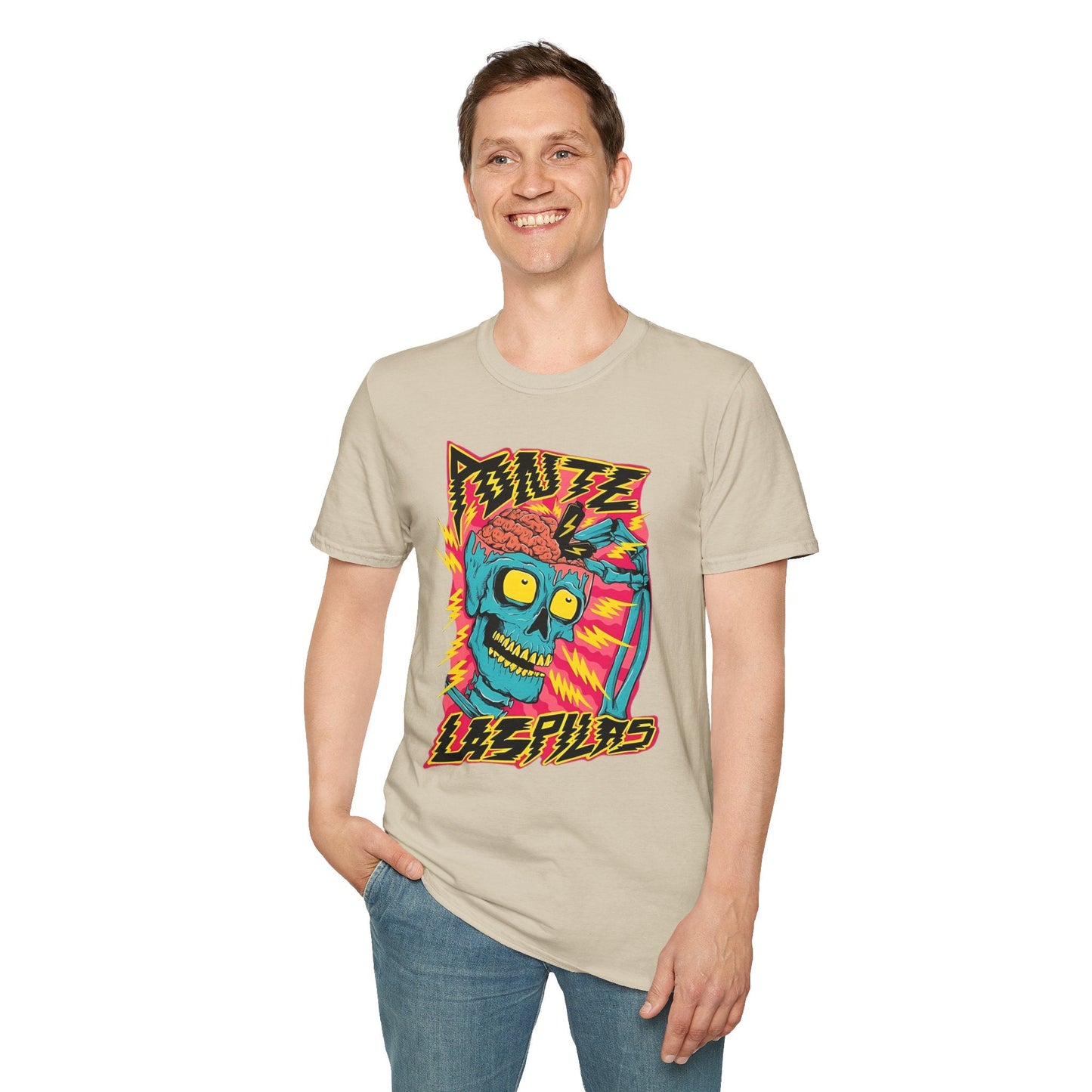 Skull Tee Shirt Unisex Skeleton Shirt Gildan Softstyle 64000 100 Percent Ring Spun Cotton