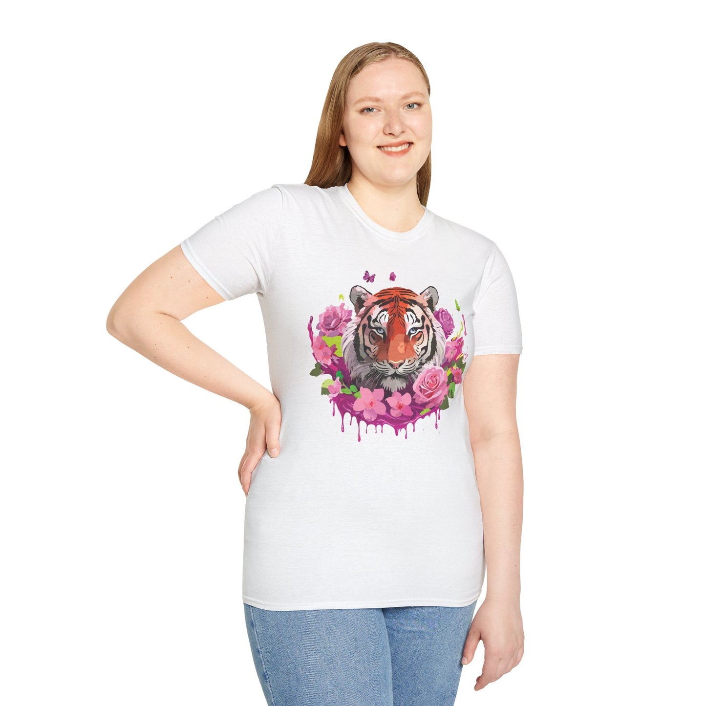 Tiger Shirt Unisex Tee Gildan Softstyle 64000 Ring Spun Cotton