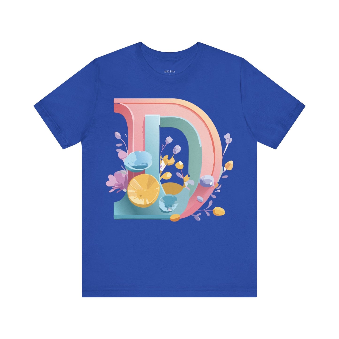 Letter D Shirt Unisex Jersey Graphic Tee From Adelpha With Vintage Inspired Artwork Short Sleeve