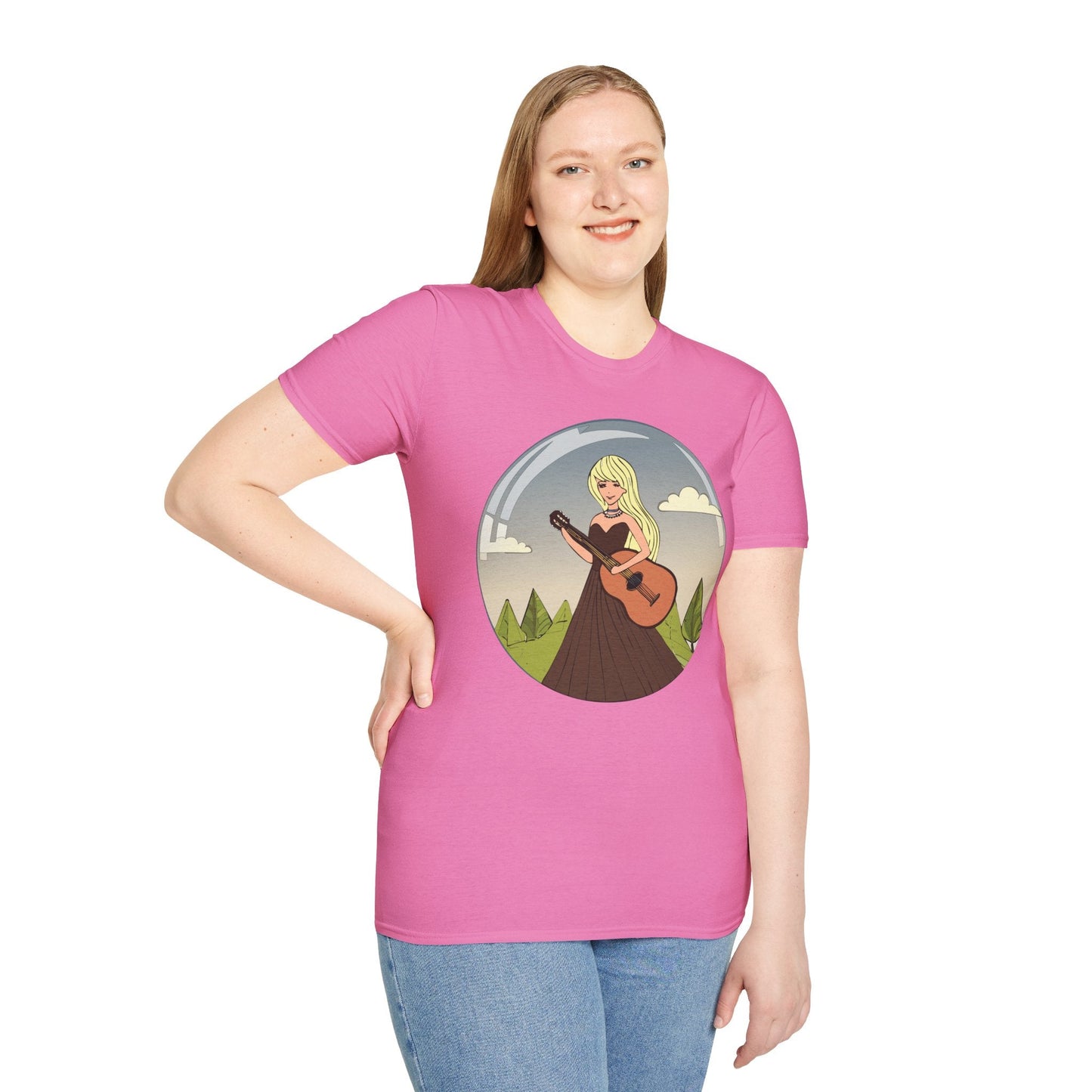 Womens Graphic T Shirt Art Design Tee Softstyle 100 Percent Ring Spun Cotton Short Sleeve