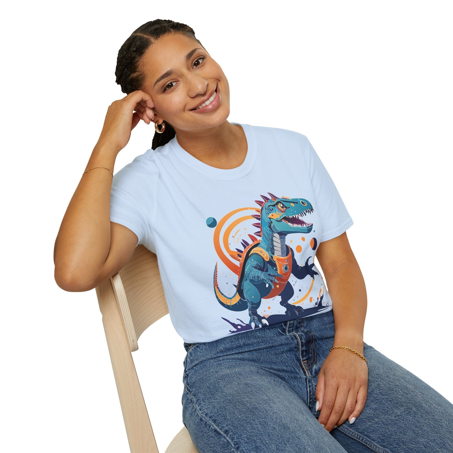 Alien Graphic Unisex Cotton Softstyle UFO Artwork Tee 12