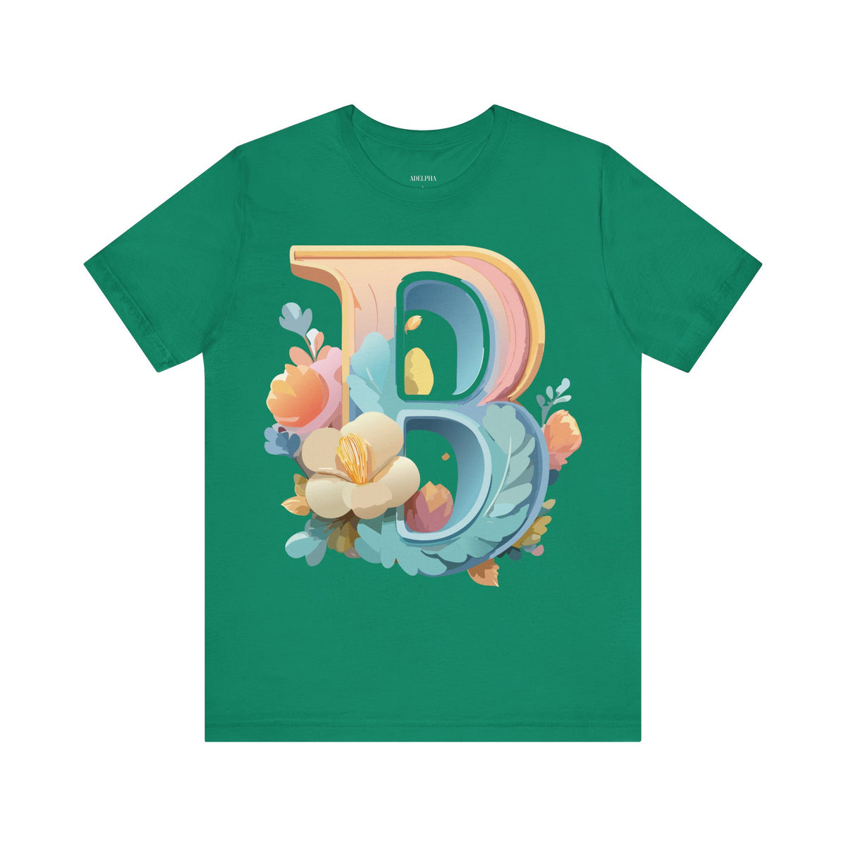 Letter B Graphic Unisex Cotton Bella+Canvas Tee with Art Letter Design