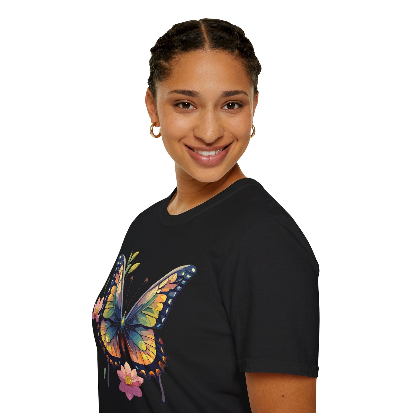 Butterfly Shirt Unisex Monarch Butterfly T Shirt Softstyle Cotton Tee One Hundred Percent Ring Spun