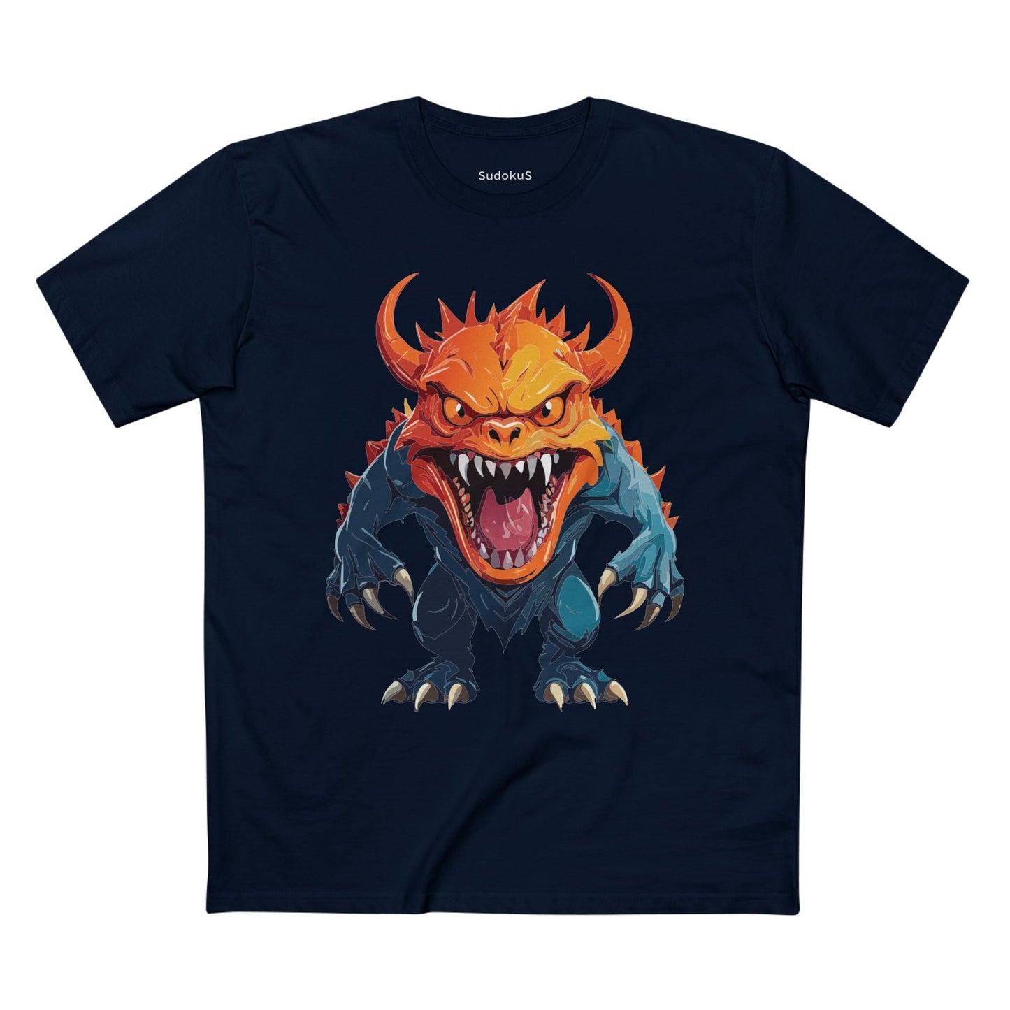 Cartoon Monsters Graphic Unisex 100 Cotton Staple Tee 27