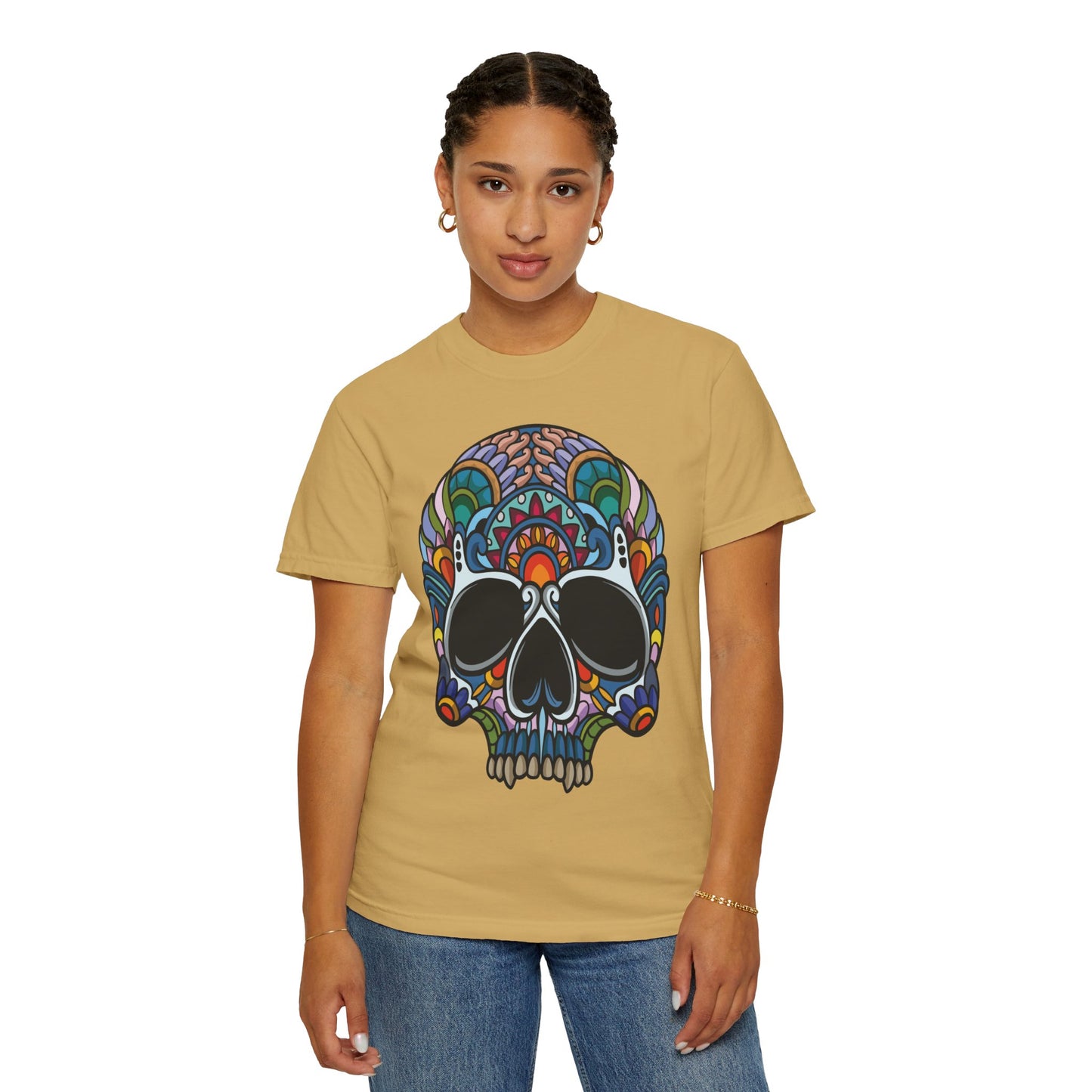 Unisex Cotton Tee Shirt with Skull