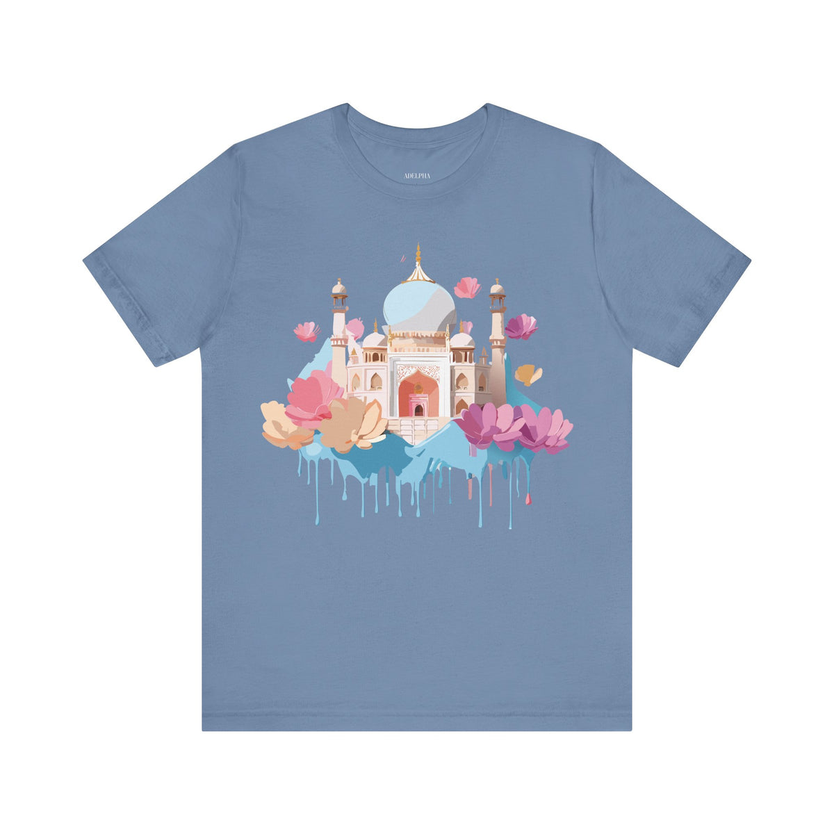 Unisex Cotton Bella+Canvas Tee with Taj Mahal
