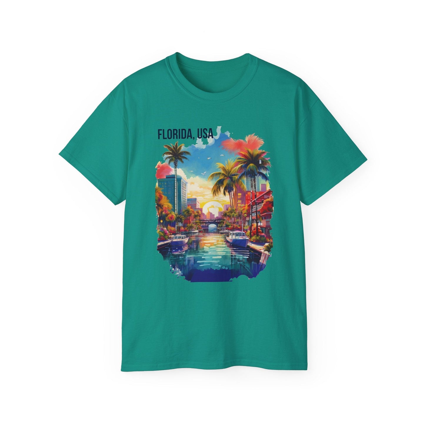 Florida Graphic Unisex Cotton T‑Shirt 1