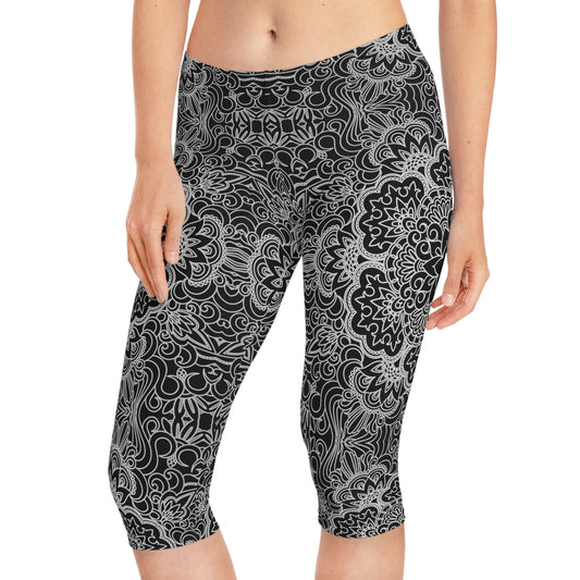 Leggings capri con estampado tradicional