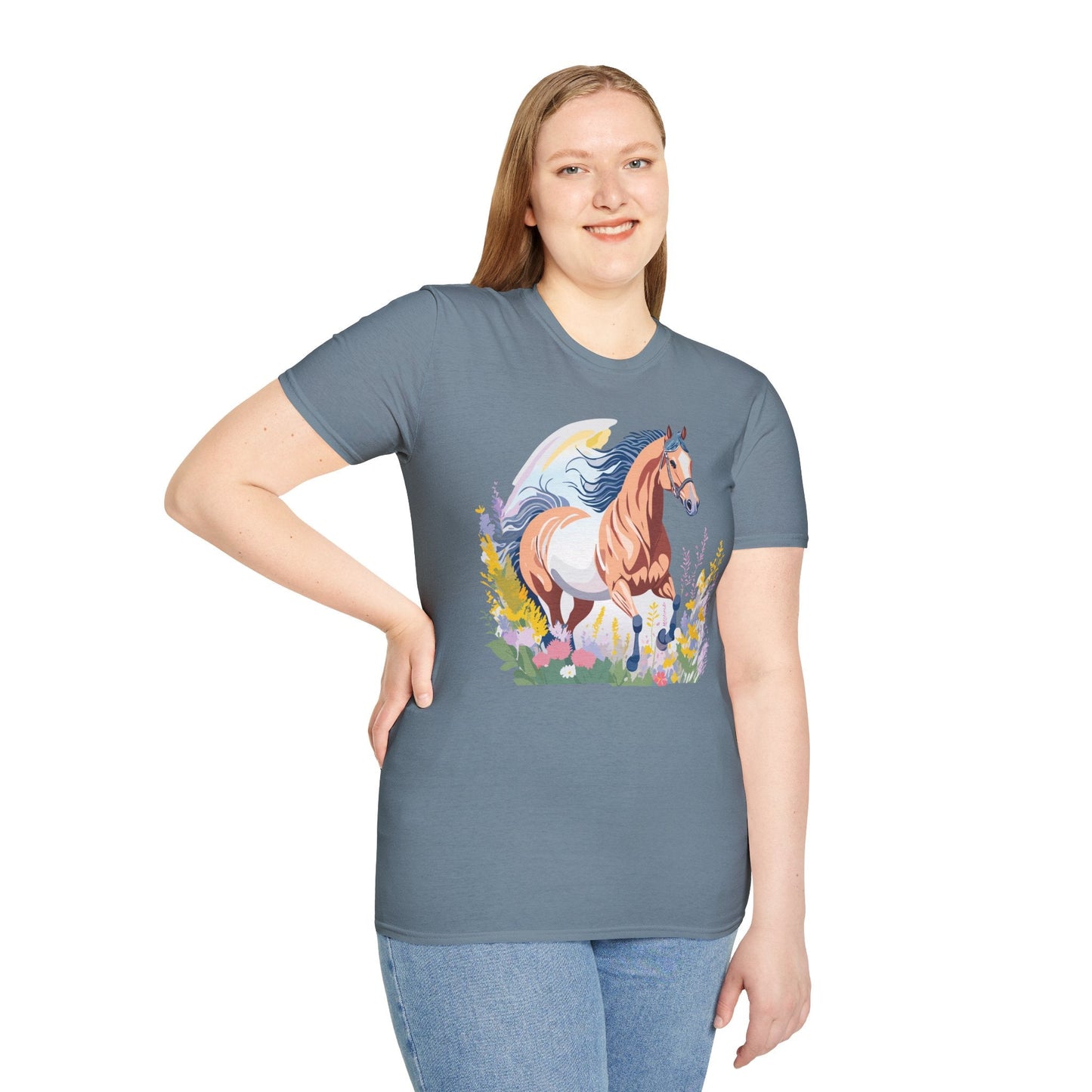 Horse Shirt Unisex Gildan Softstyle Tee 100 Ring Spun Cotton