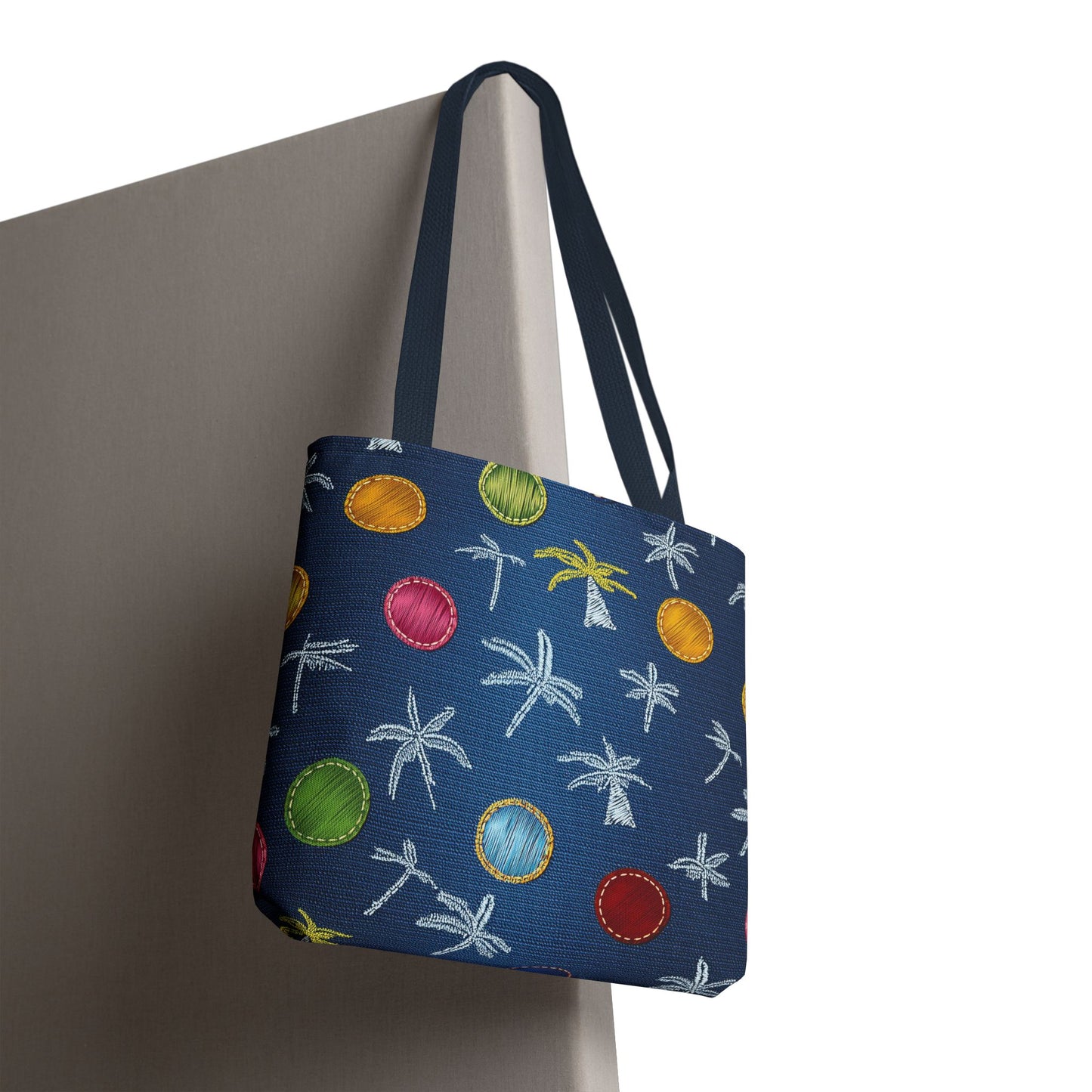 Denim Fabric Imitation Print Unisex Canvas Bag Poly Spun 3 Sizes Tote Bag 182-9