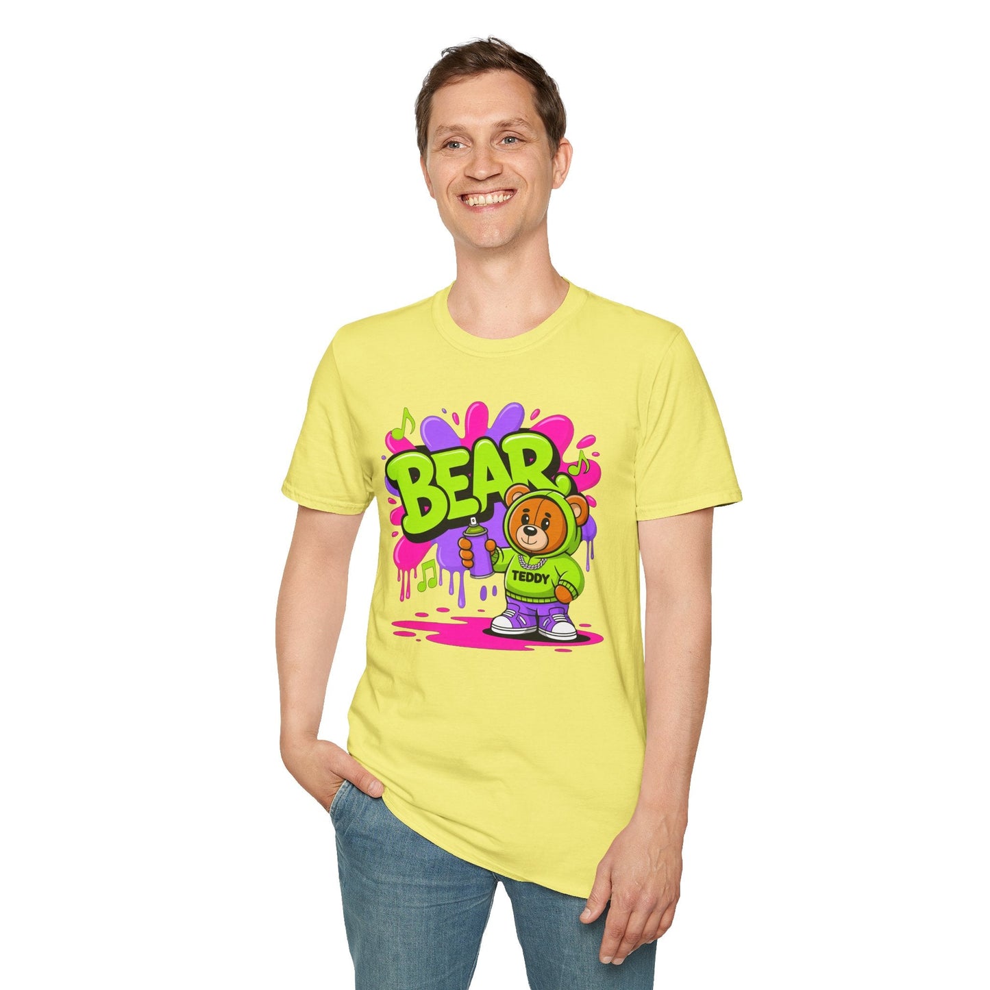 Funny Cartoon Animals T Shirt Unisex Graphic Tee Animation Softstyle Gildan 64000 Ring Spun Cotton
