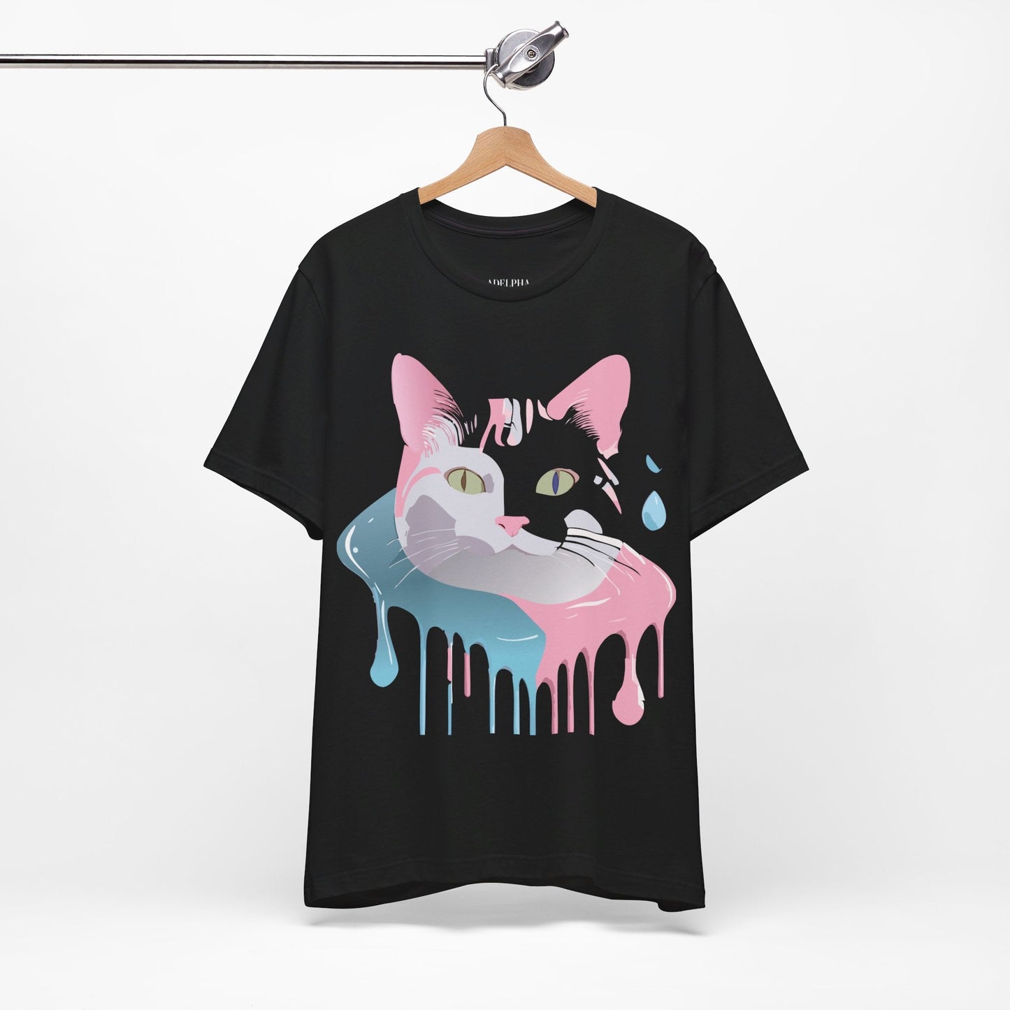 Cat Graphic Tee Unisex Short Sleeve T Shirt Adelpha Vintage Inspired Design