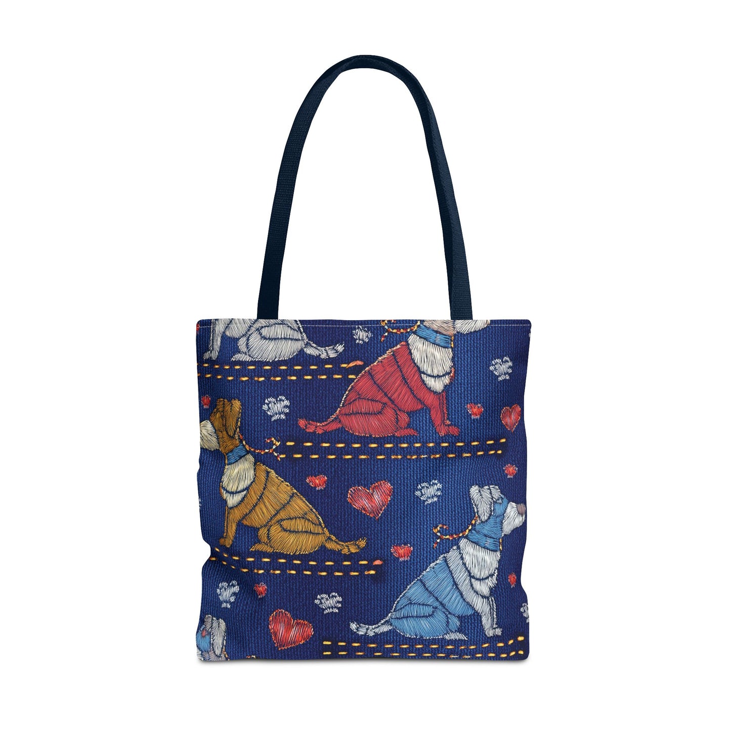 Love Day Graphic Design Denim Fabric Imitation Print Unisex Canvas Bag POLY 3 Sizes Tote Bag 201-14
