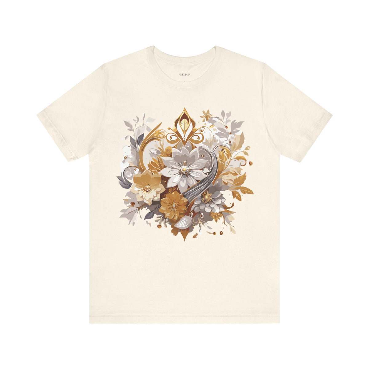 Jewelry Graphic Unisex Cotton Bella+Canvas Tee with Gemstones Art Design m29