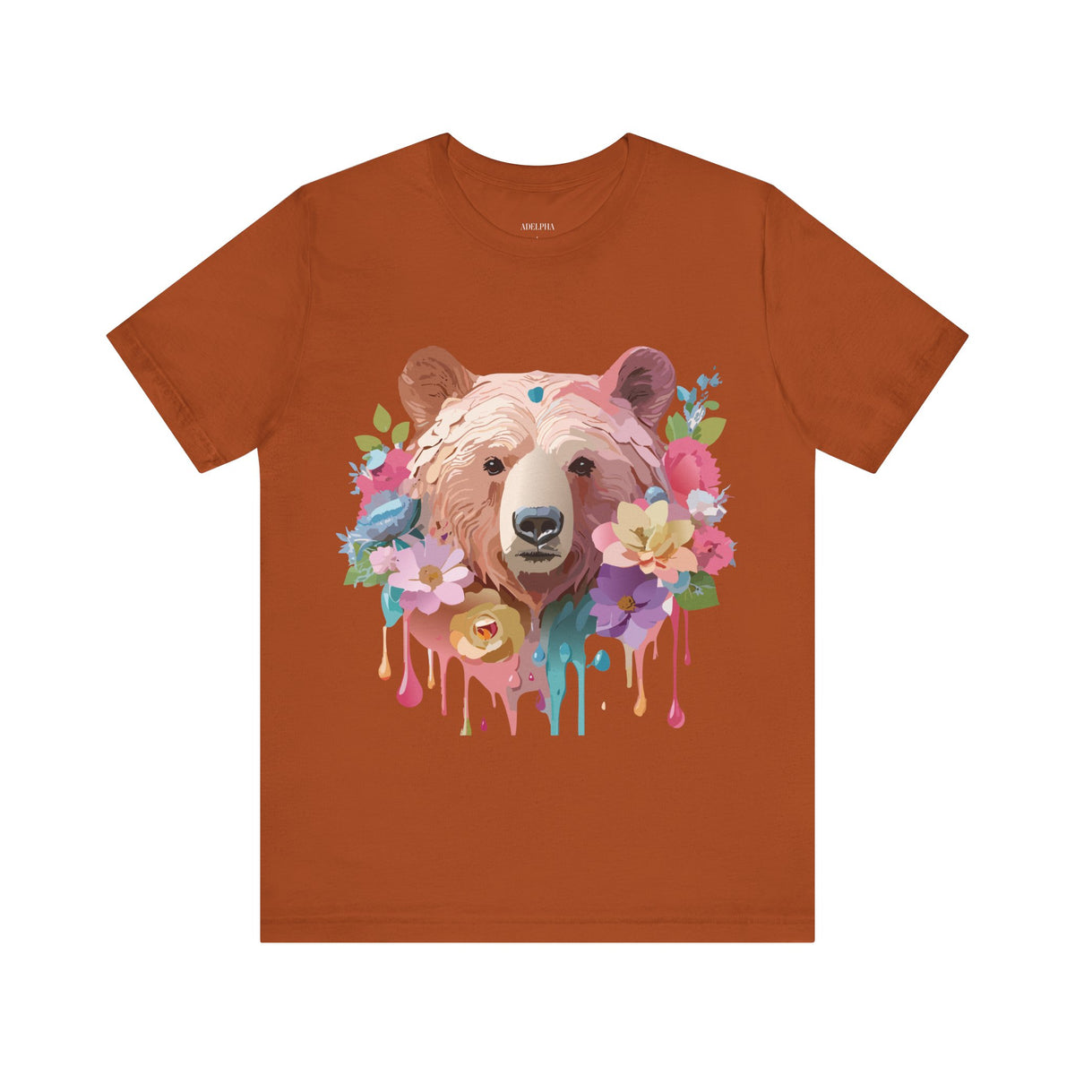 Bear Graphic Design Tee Bella+Canvas Unisex 100 Cotton Tee Shirt a113
