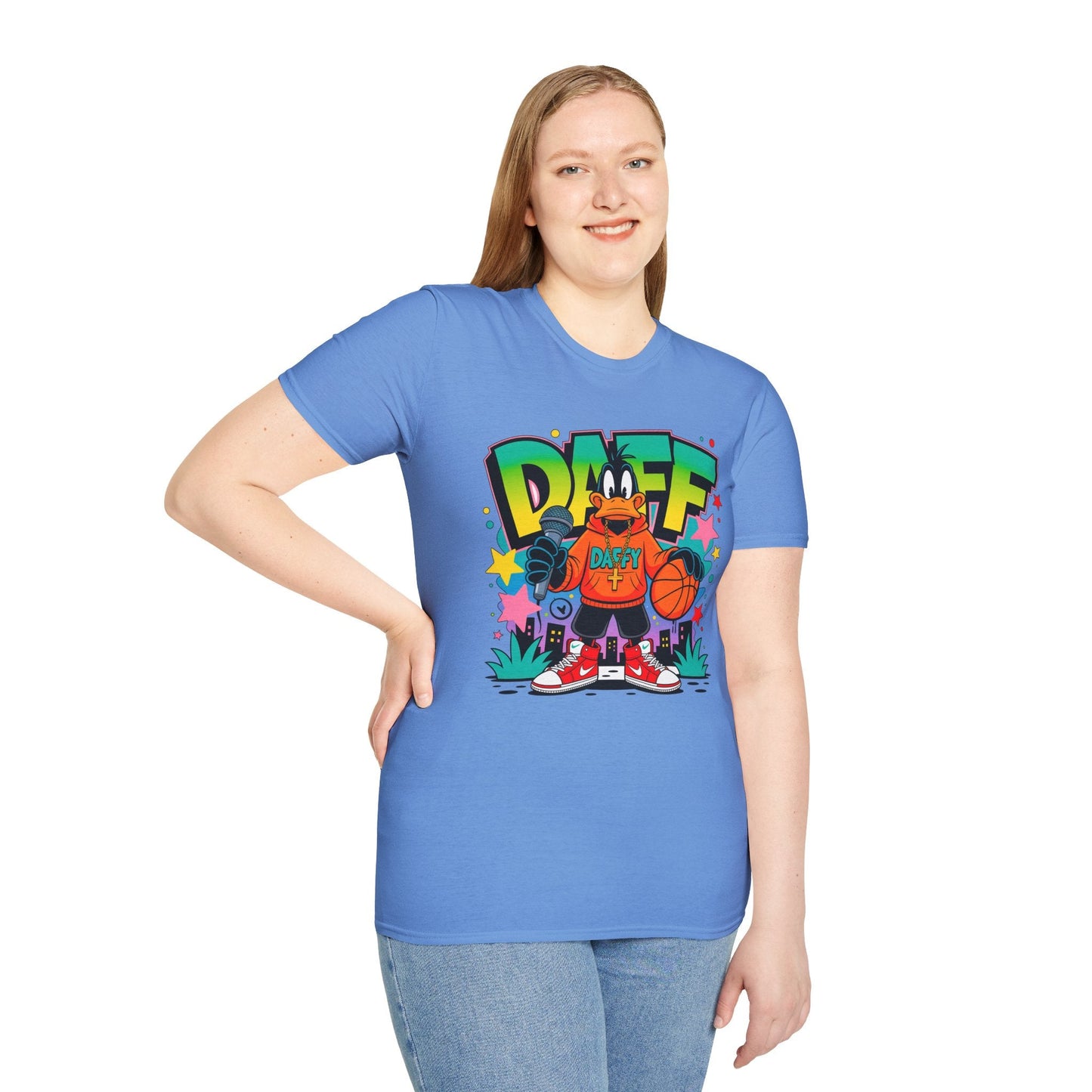 Unisex Cartoon T Shirt With Animation Design Funny Animals Tee Gildan Softstyle 64000
