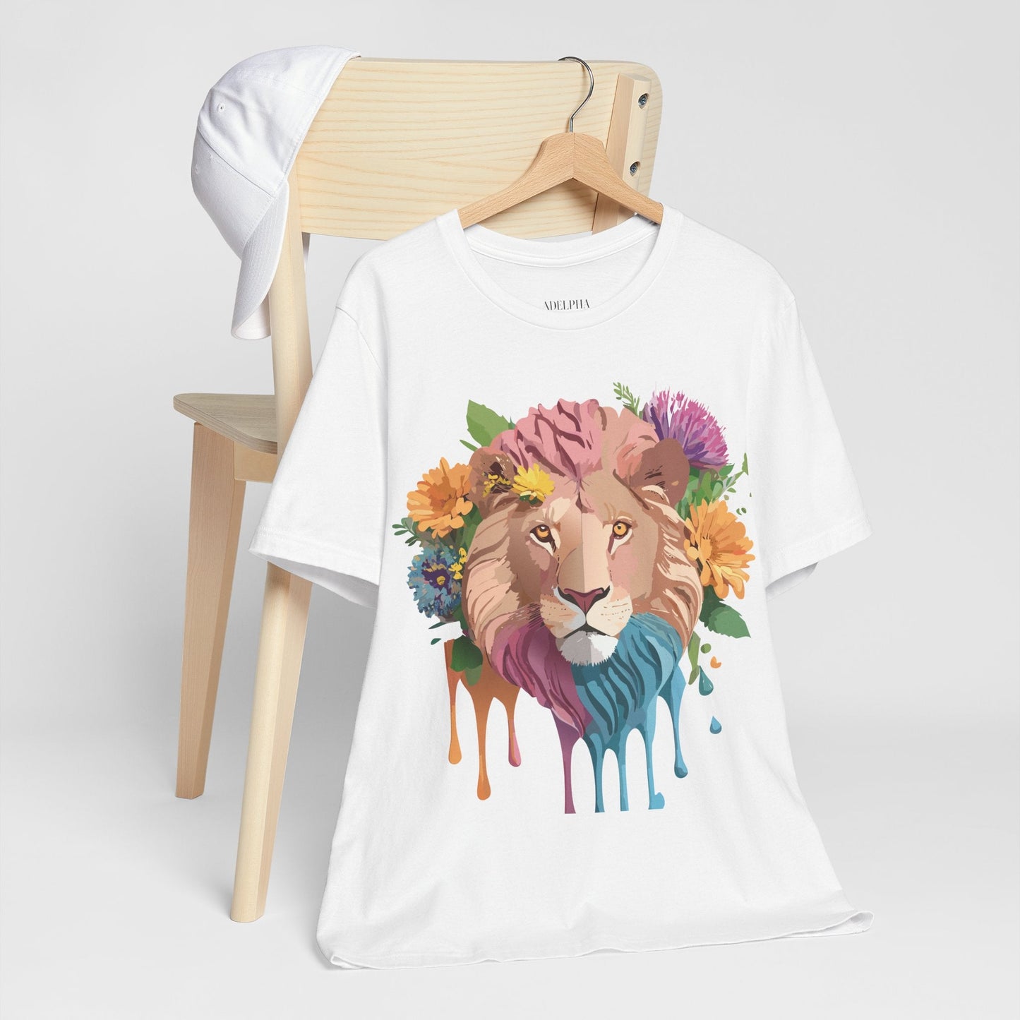 Lion Graphic Tee Unisex Jersey Short Sleeve Art Design Premium Vintage Inspired By Adelpha