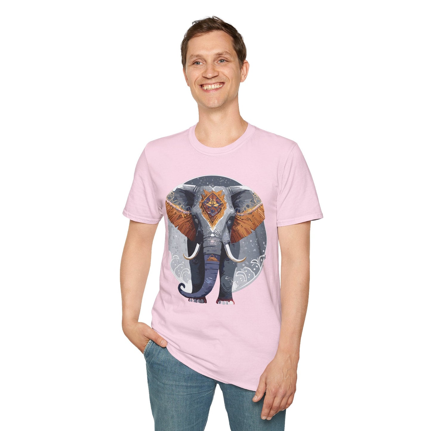 Elephant T Shirt Unisex Short Sleeve Tee SoftStyle Gildan 64000 One Hundred Percent Cotton