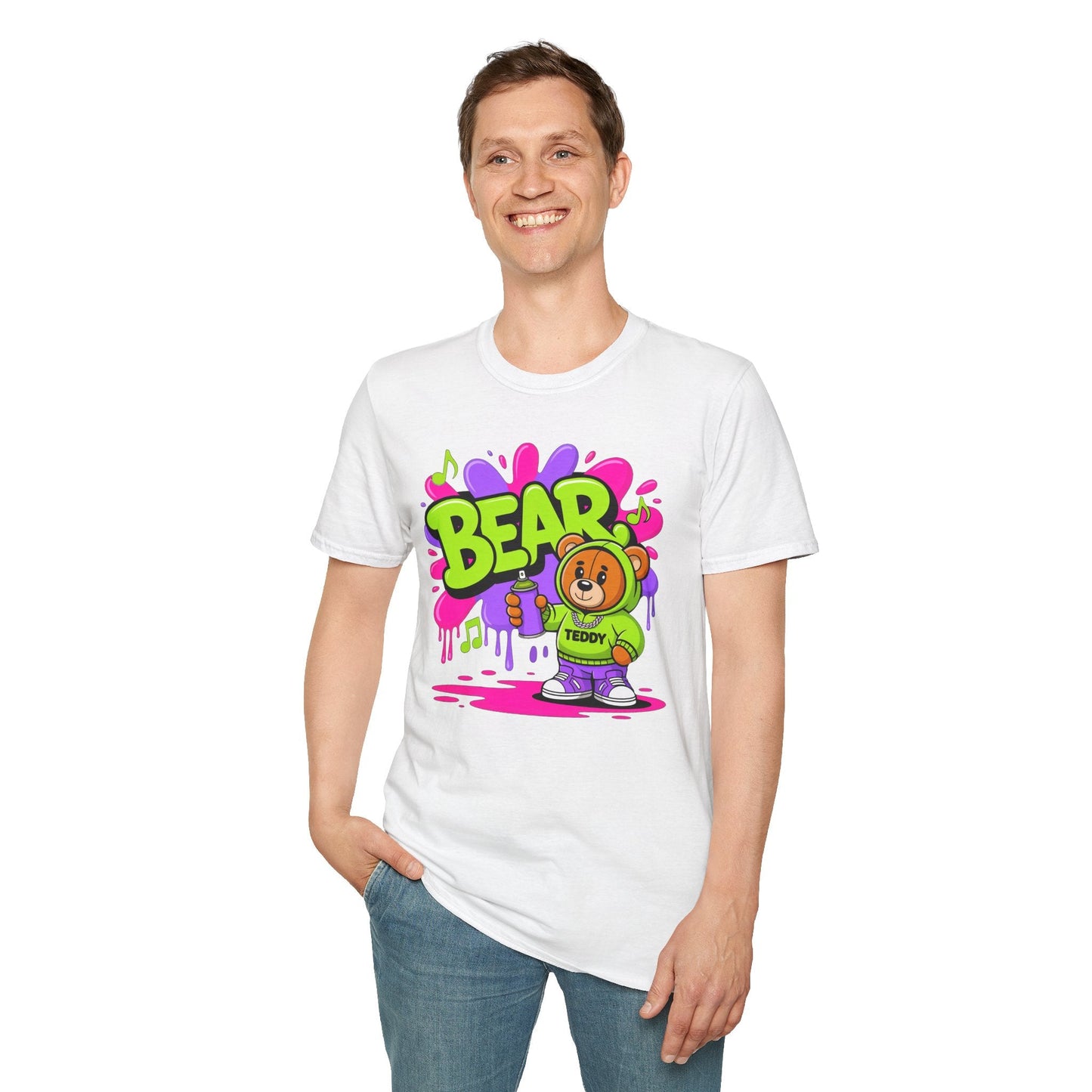 Funny Cartoon Animals T Shirt Unisex Graphic Tee Animation Softstyle Gildan 64000 Ring Spun Cotton