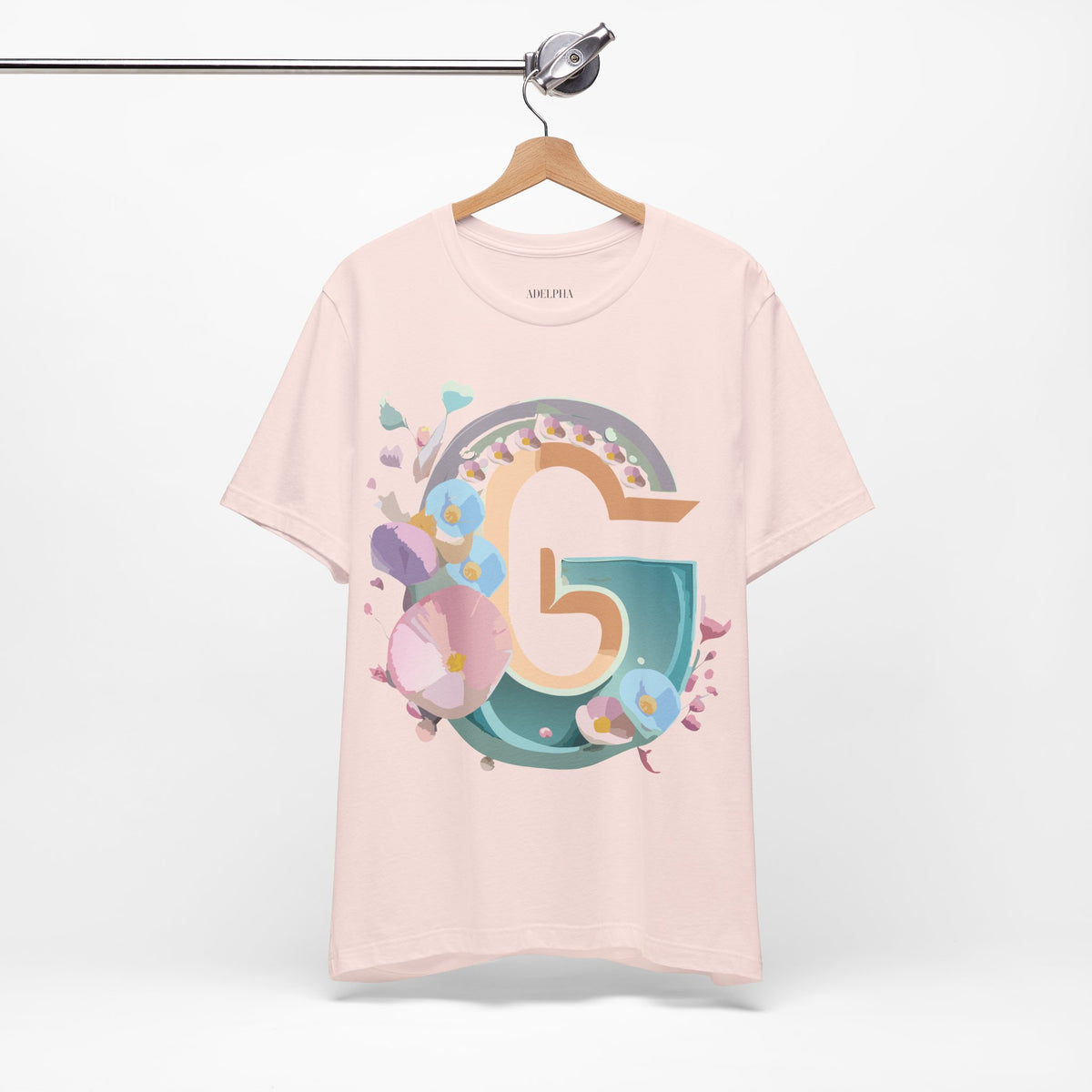 Letter G Graphic Unisex Cotton Bella+Canvas Tee with Art Letter Design