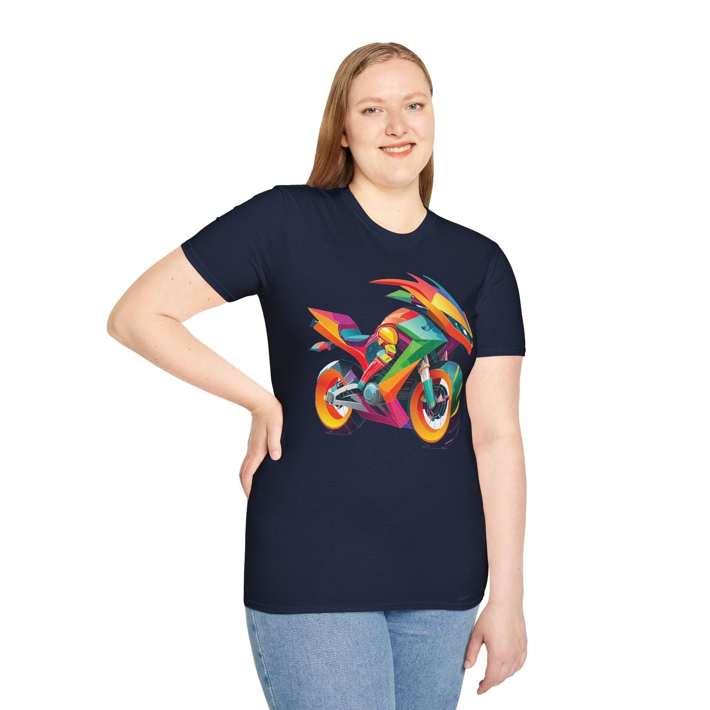 Bike Graphic Unisex Cotton Motorcycle Art Design Tee 5