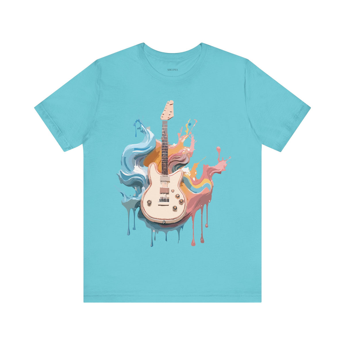 Music Graphic Unisex Cotton Bella+Canvas Tee with Art Design m160