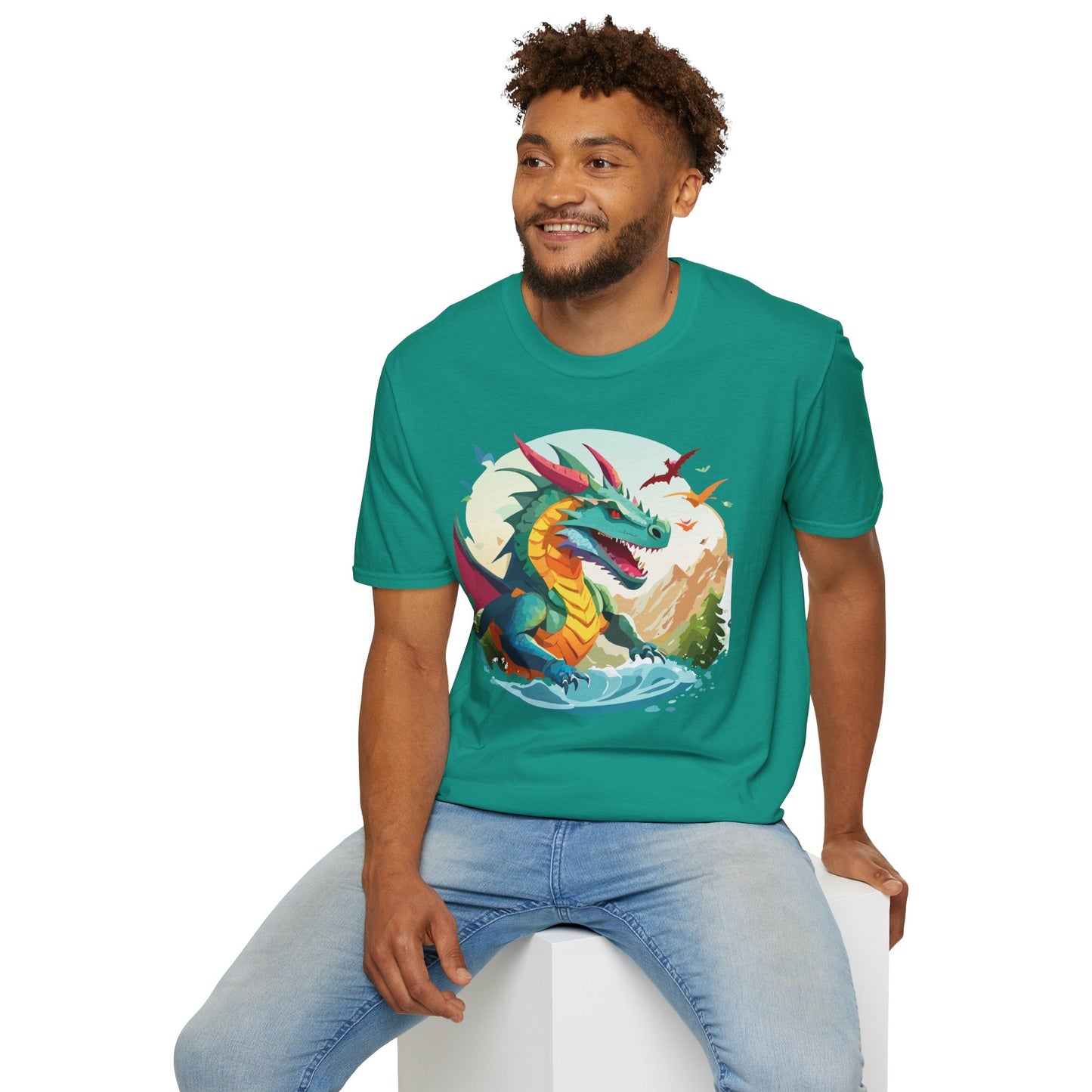 Dragon T Shirt Unisex Animal Tee Softstyle 64000 Premium 100 Percent Ring Spun Cotton