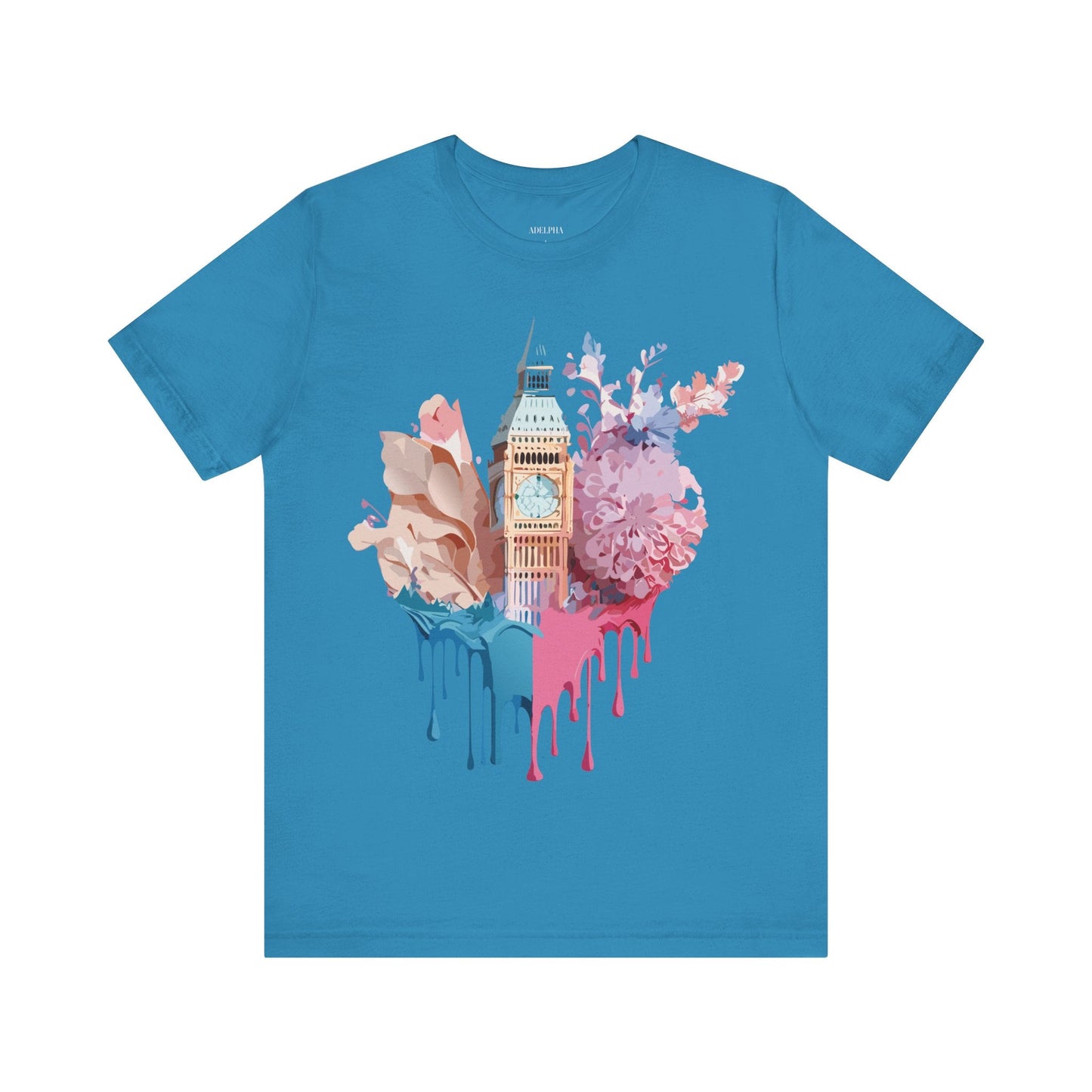 Adelpha Unisex London Tour Graphic Tee With Vintage Inspired Artwork Short Sleeve