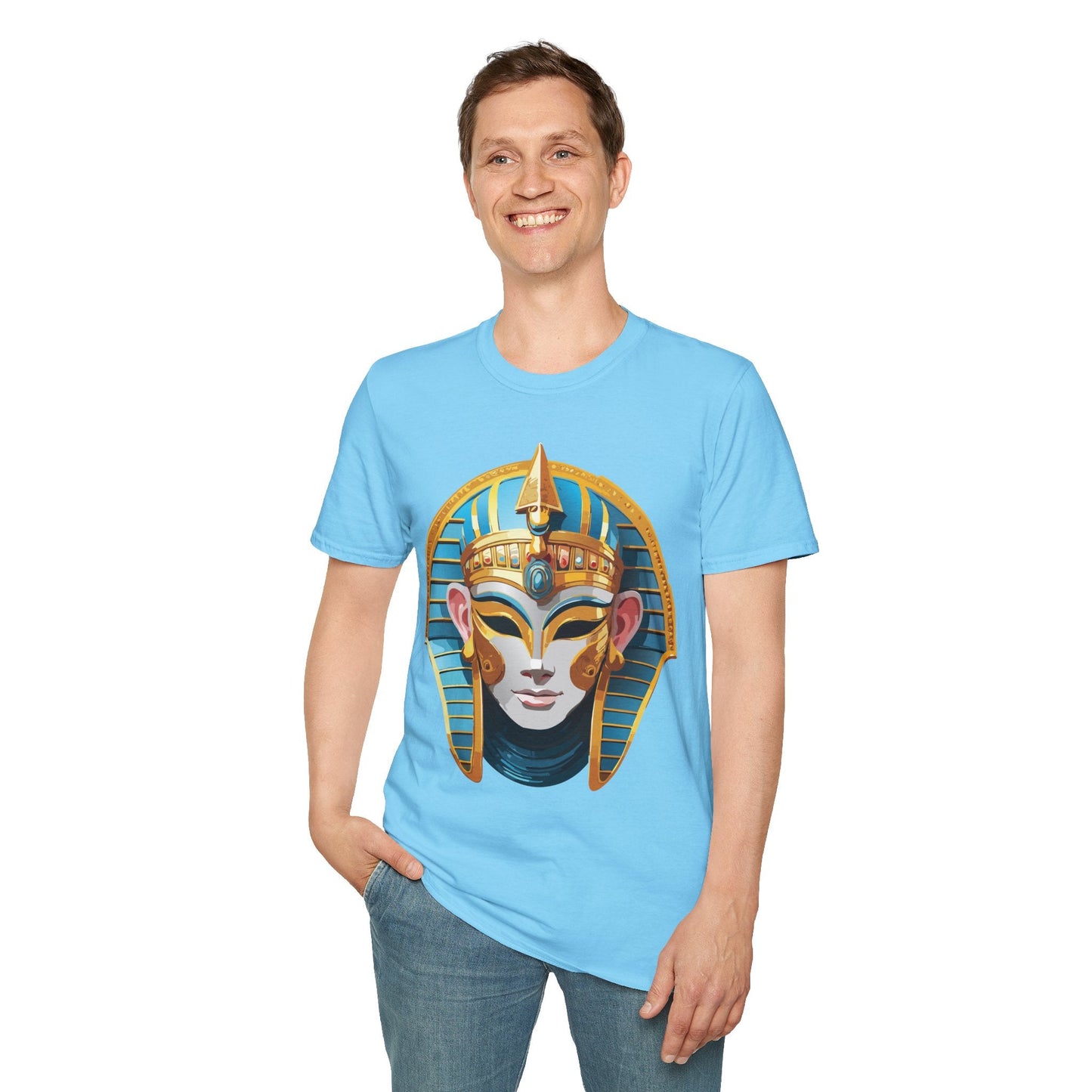 Mask Design Tee Shirt For Unisex Comfort Gildan Softstyle 64000 Ring Spun Cotton