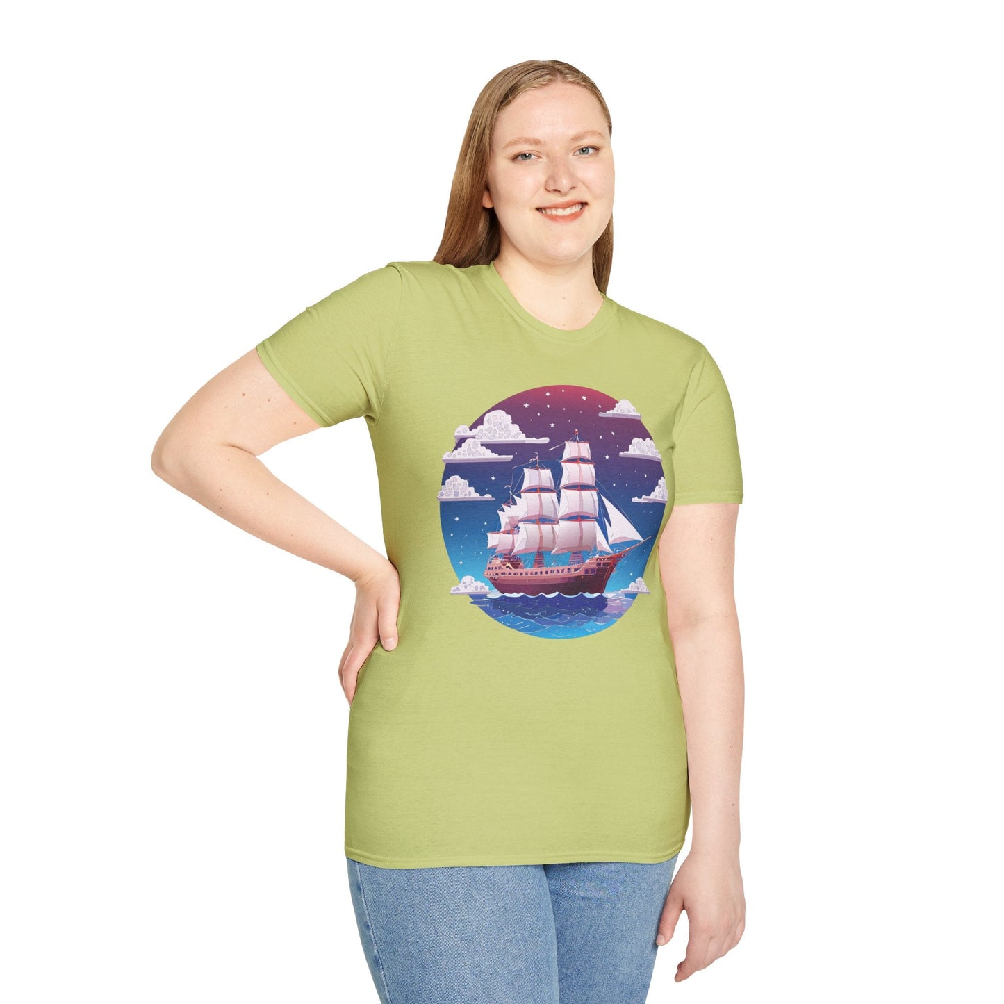 Ship T Shirt Frigate T Shirt Vessel Tee Shirt Unisex Softstyle 100 Percent Ring Spun Cotton