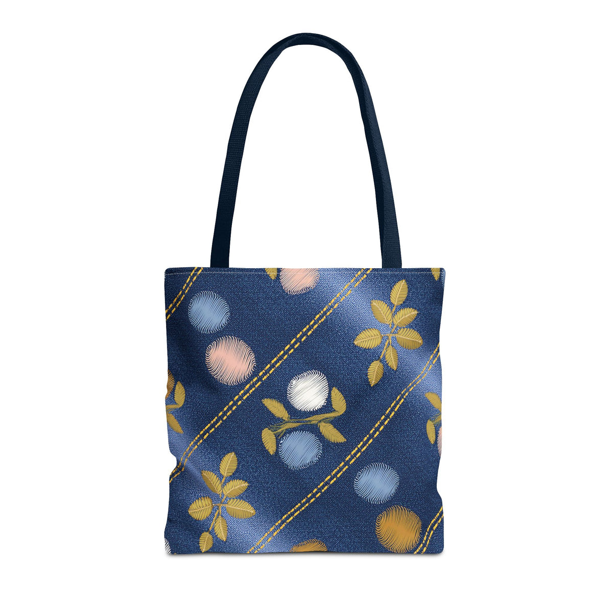 Denim Fabric Imitation Print Unisex Canvas Bag Poly Spun 3 Sizes Tote Bag 122