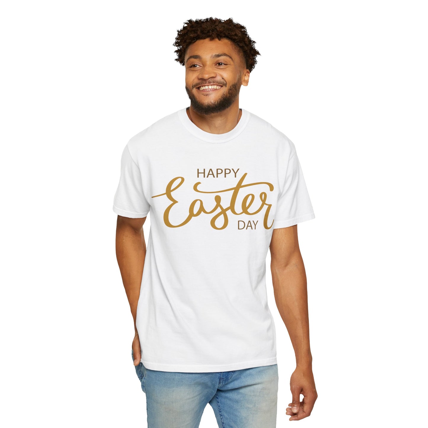 Happy Easter Day T-Shirt, Tee Shirt with Easter Signature, T Shirt with Easter Prints, Tee Shirt with Easter Design