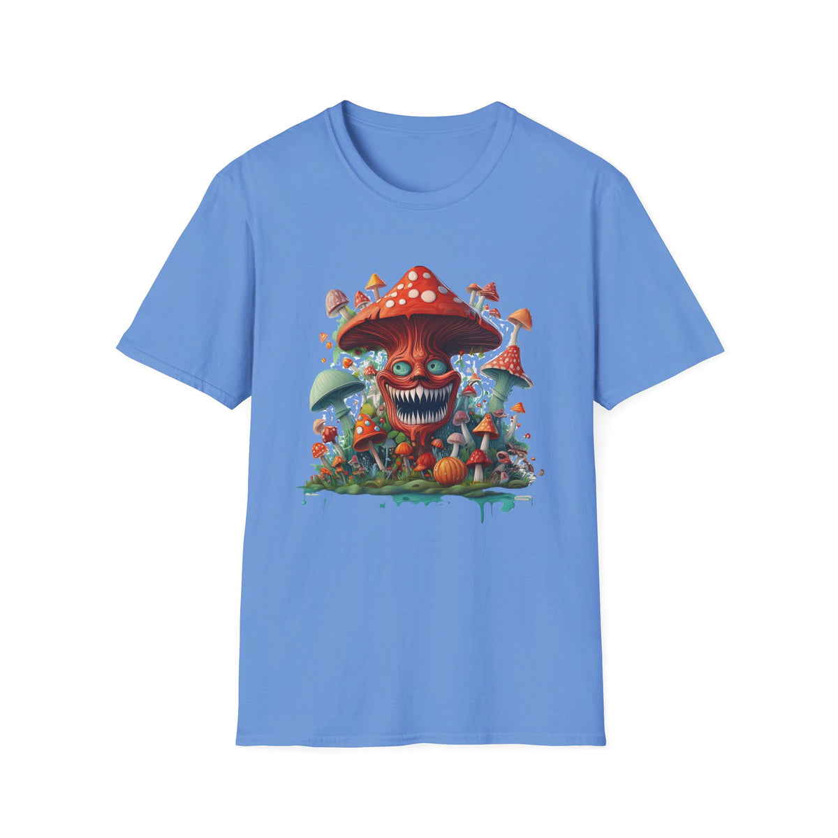 Funny Mashroom Cartoon  Graphic Tee Gildan Unisex 100 Cotton Tee Shirt c26