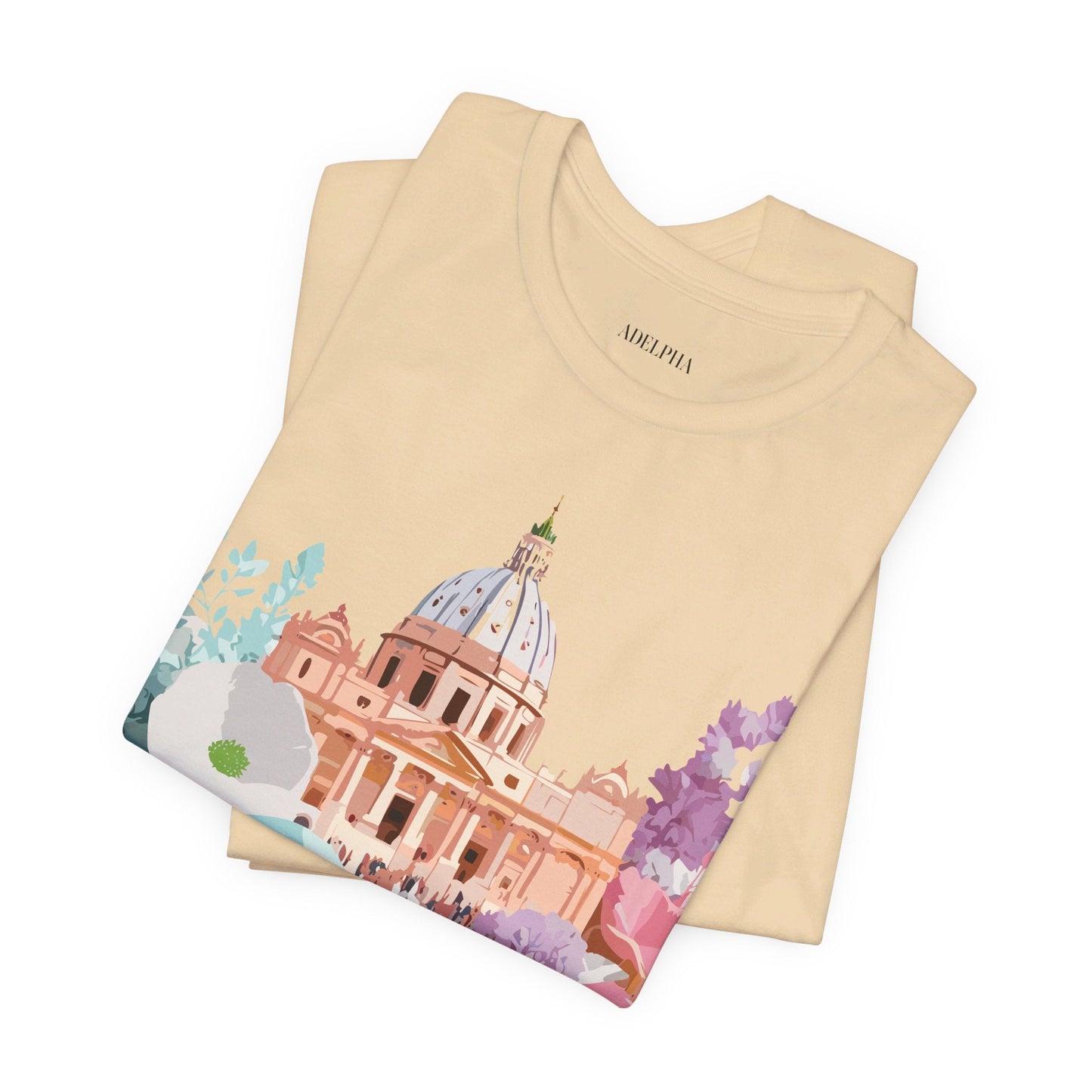 Adelpha Vintage Rome Tourist Shirt Graphic Tee Unisex Short Sleeve Art Design Artwork