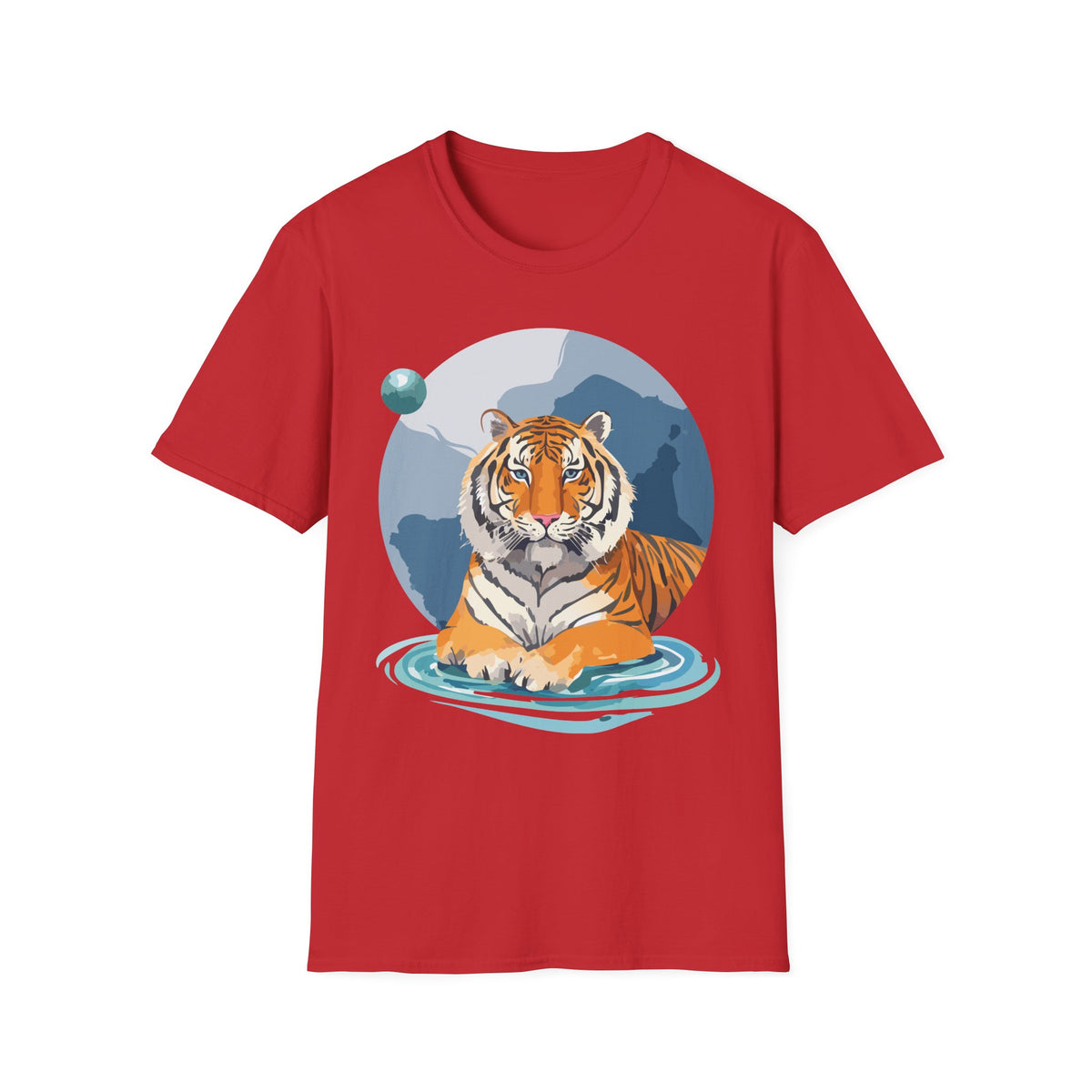 Majestic Tiger Illustration T-Shirt | Tiger Graphic Tee