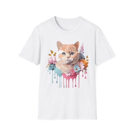 Cat Shirt Unisex Kitten Tee Softstyle Gildan 64000 Cotton Tee