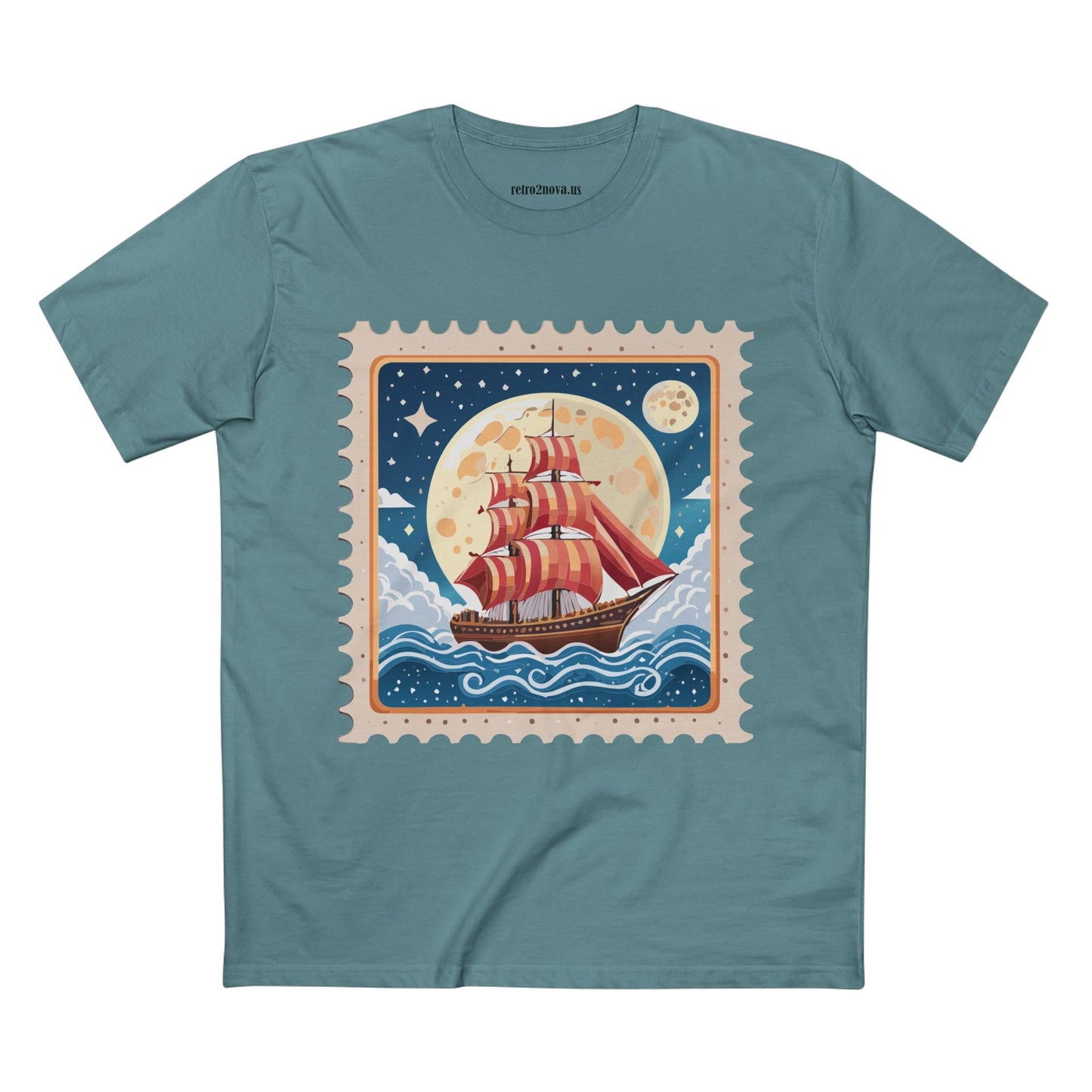 Stamp Shirt Postage Stamp Tee Unisex Premium Cotton Original Art Design By Retro2Nova