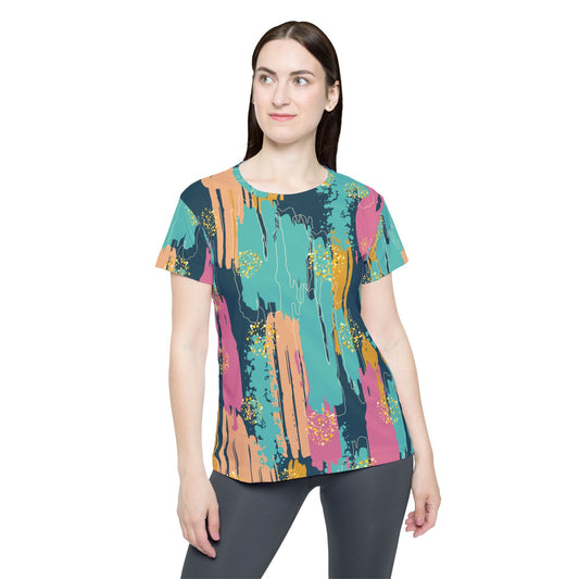 抽像印花襯衫，帶有抽象圖案的襯衫