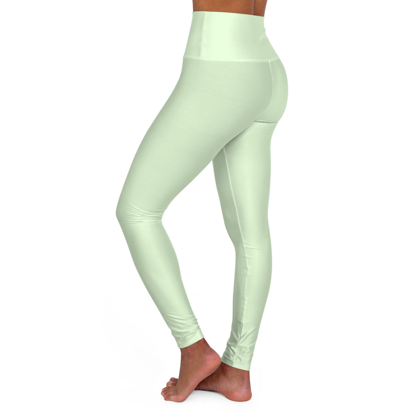 Frosted Mint Color High-Waist Yoga Leggings Women's Seamless Poly-Span Stretchy Pants XS-2XL