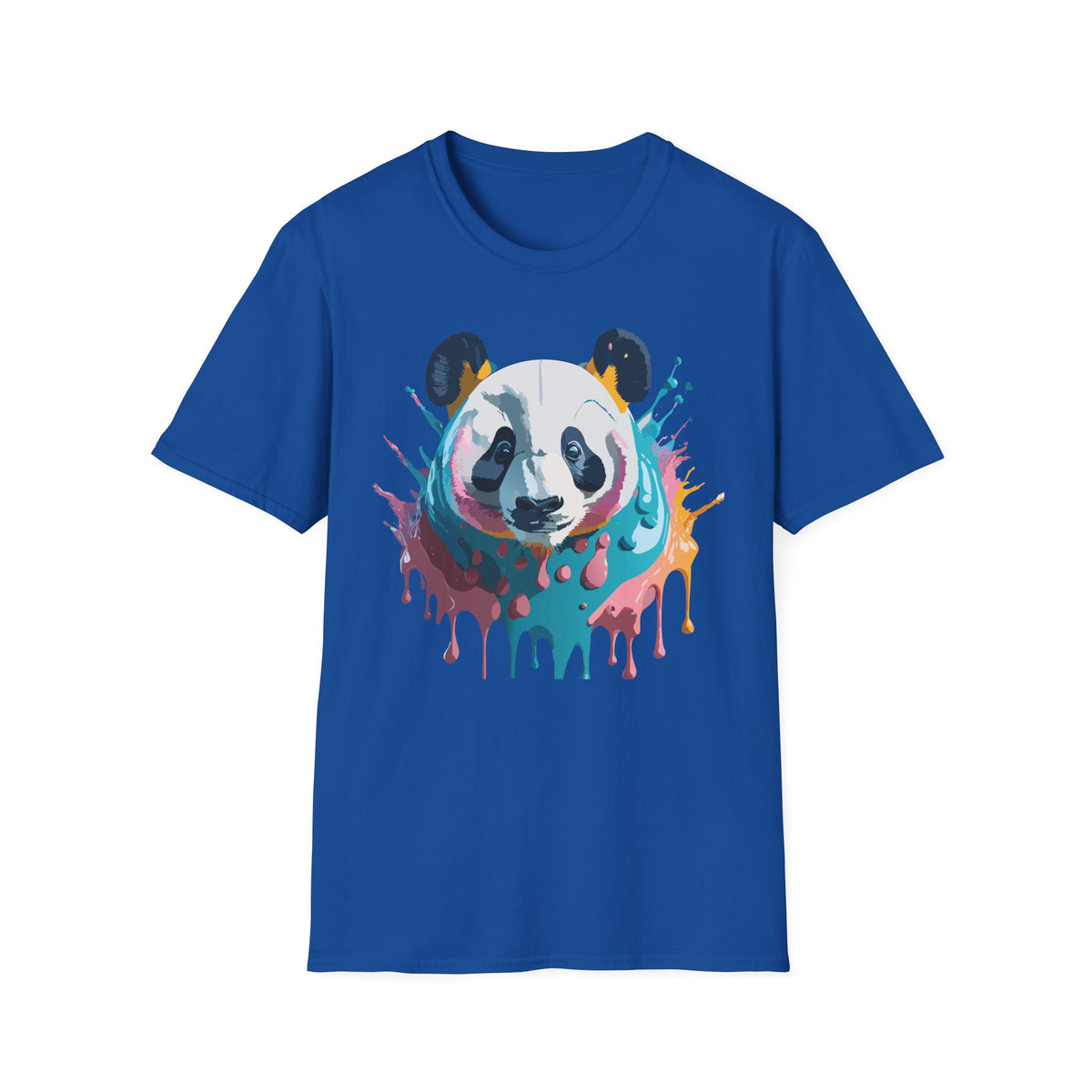 Colorful Watercolor Panda T-Shirt | Dripping Paint Panda Tee