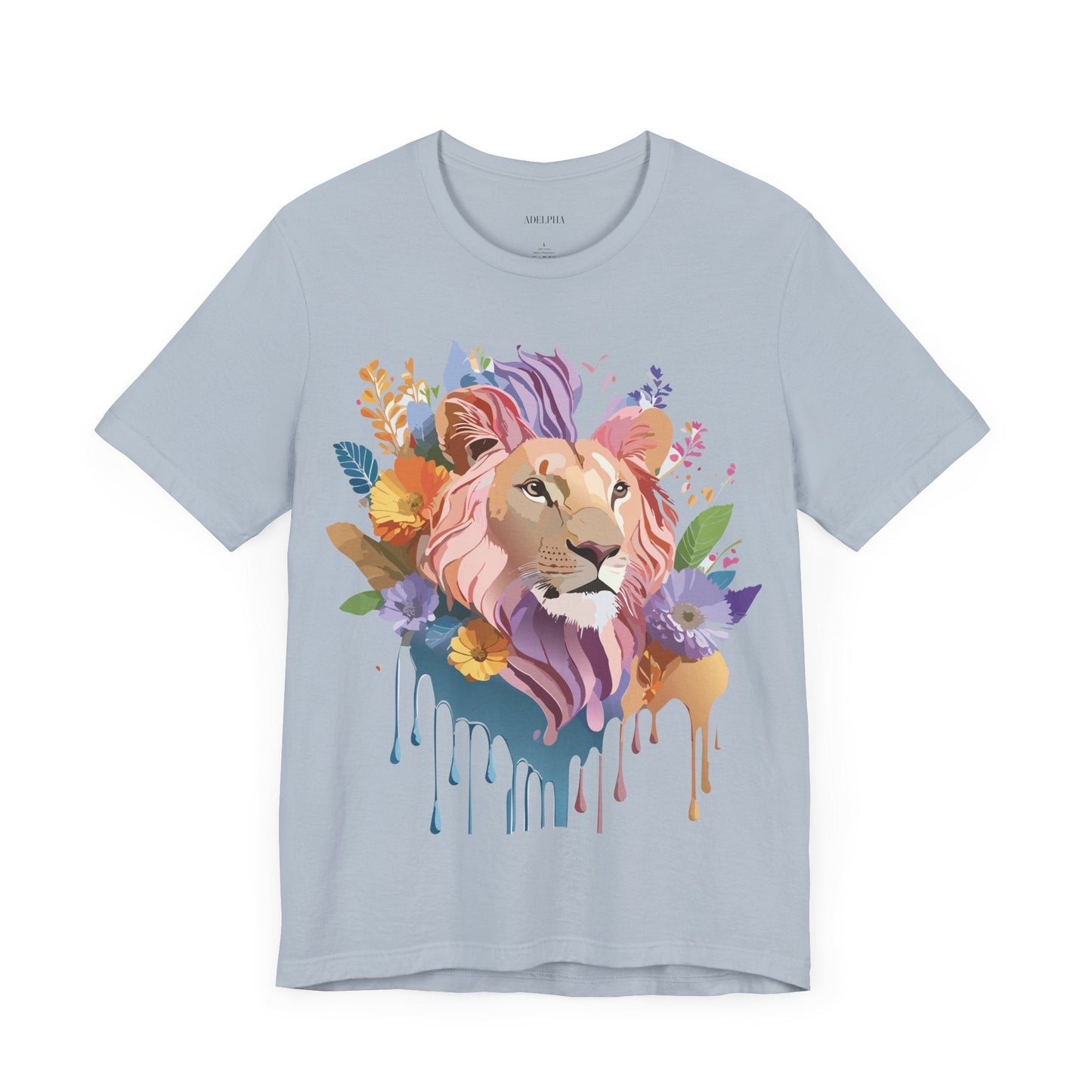 Lion Graphic Tee Unisex Short Sleeve Art Design From Adelpha Premium Vintage Inspired Tee