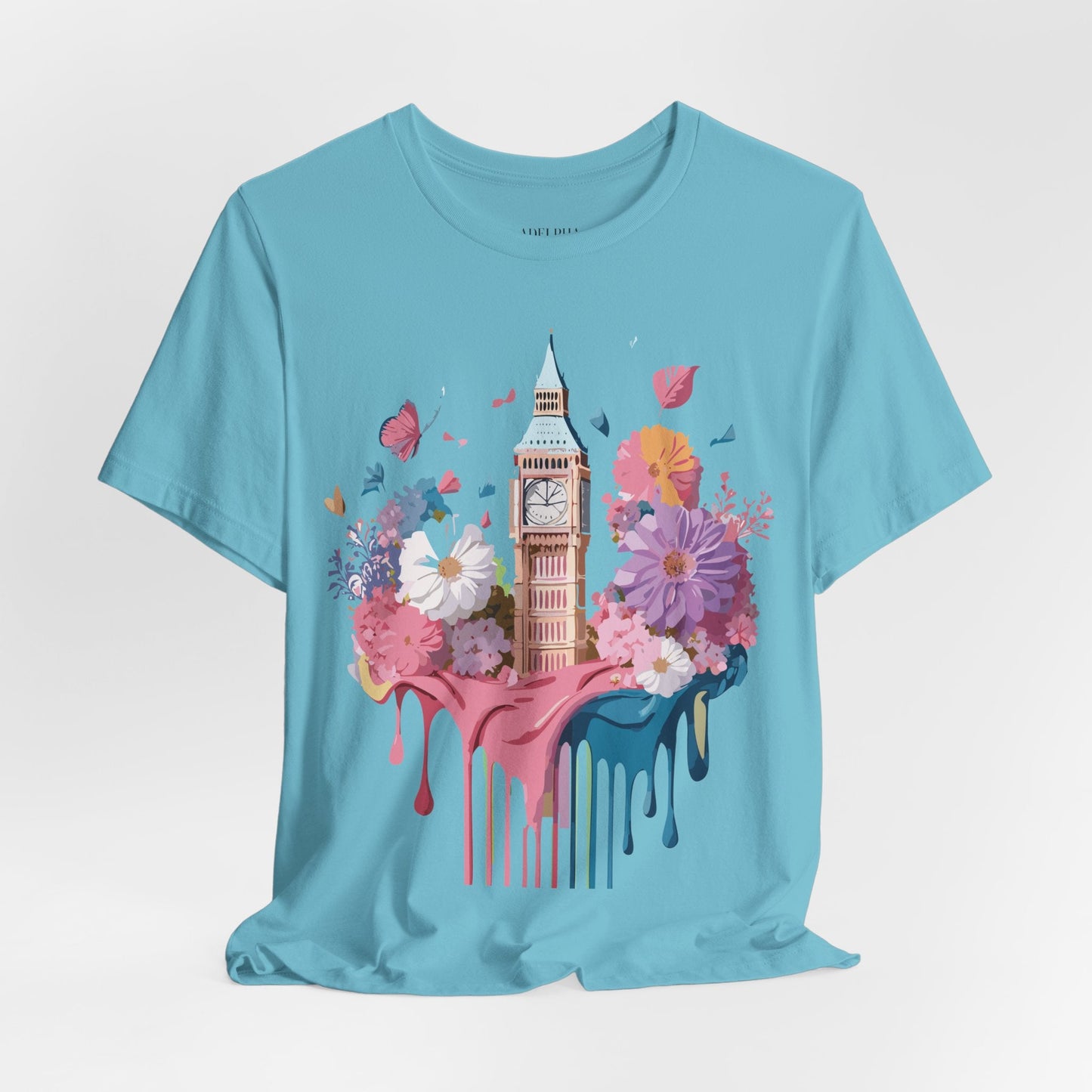 Adelpha London Tourist Unisex Graphic Tee Vintage Inspired Art Design Short Sleeve Shirt