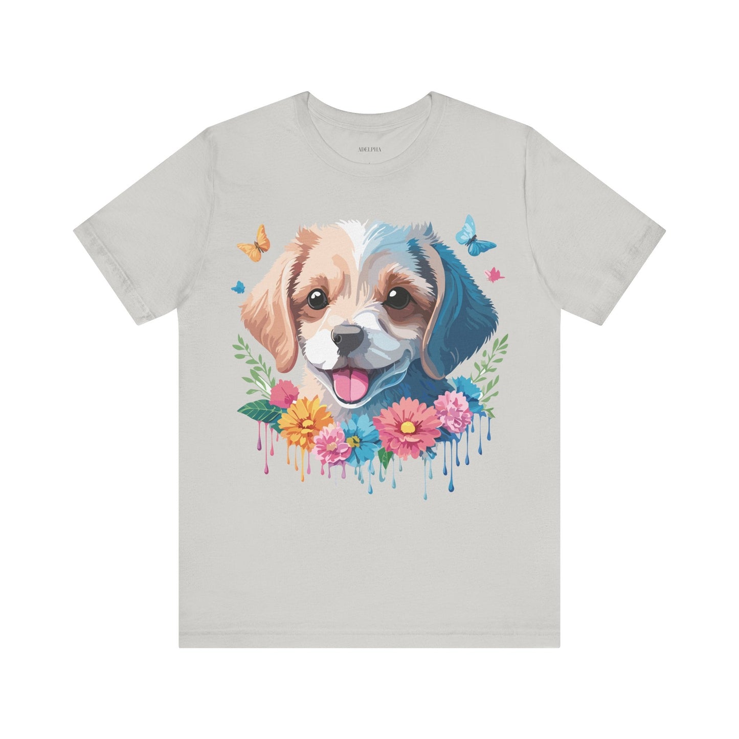 Adelpha Premium Vintage Inspired Dog Graphic Tee Unisex Jersey Short Sleeve Shirt