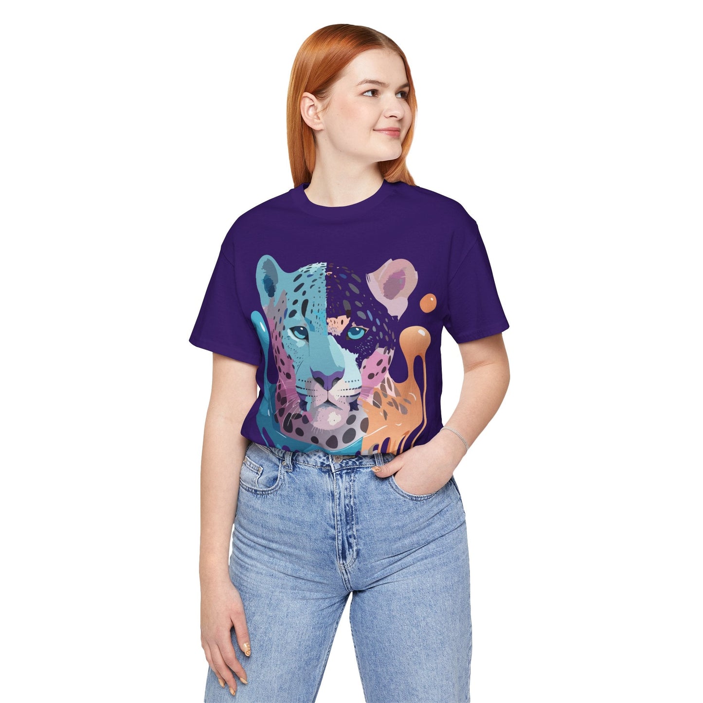 Cheetah Graphic Unisex 100 Cotton Artwork Tee 7
