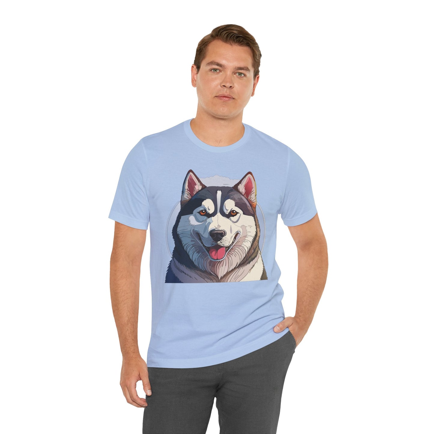 Unisex Animal Shirt Art Design Tee With Wild Animals Graphic Print Short Sleeve Style