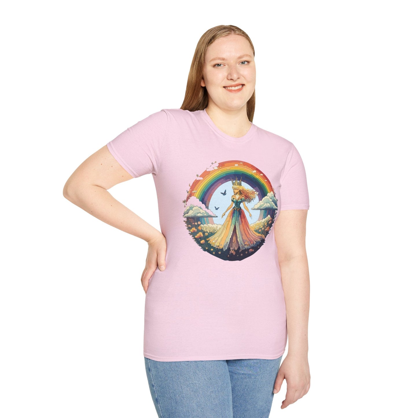 Womens Graphic T Shirt Art Design Tee Softstyle 64000 Unisex Lightweight Cotton Fabric