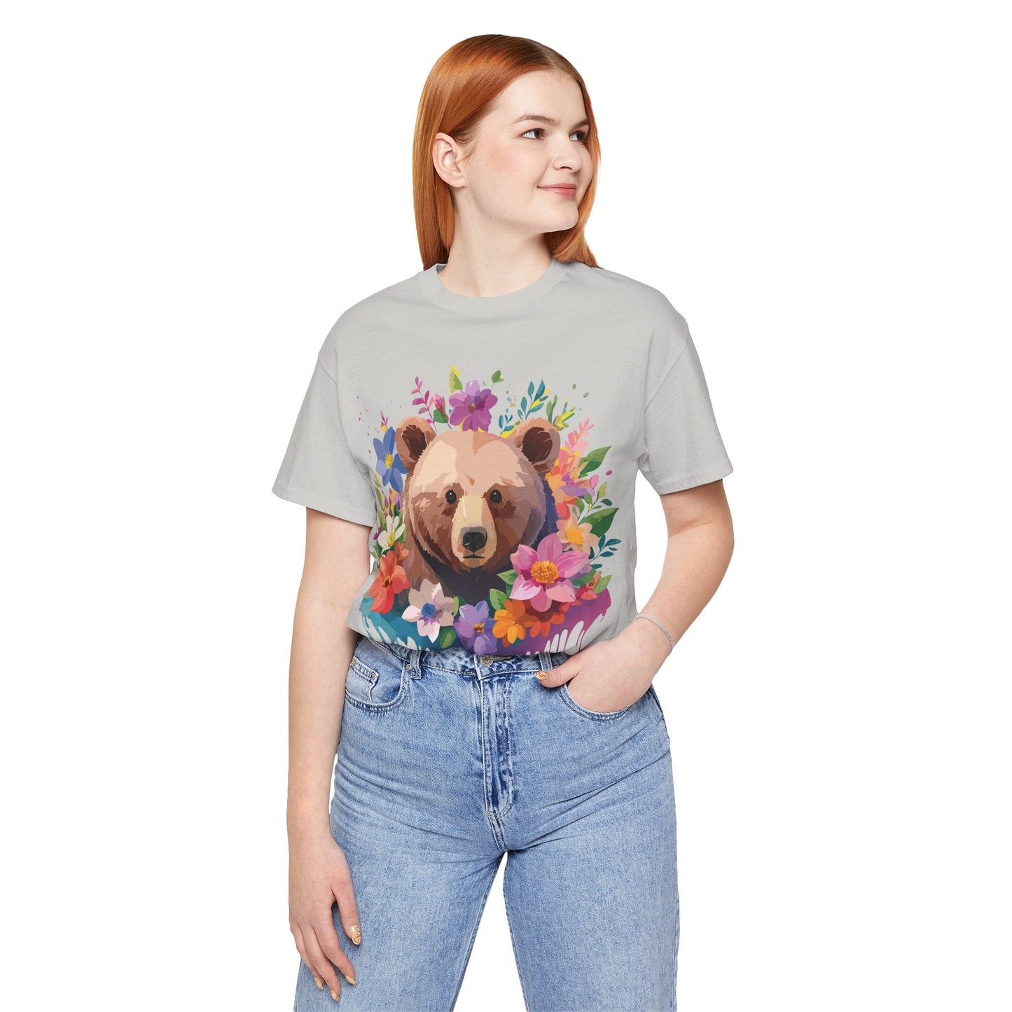 Bear Graphic Tee Adelpha Unisex Vintage Inspired Short Sleeve Shirt