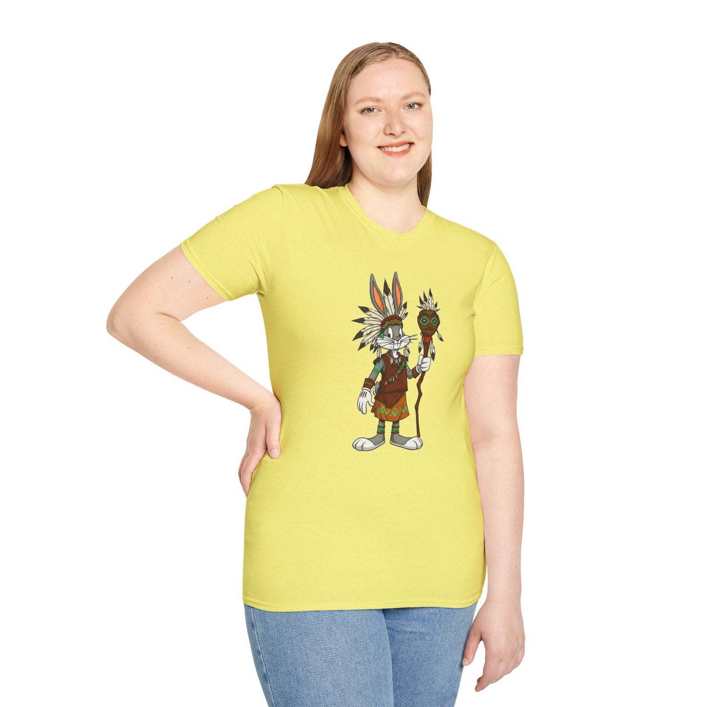 Bugs Bunny T Shirt Unisex Cartoon Character Design Gildan Softstyle 64000 Tee All Sizes